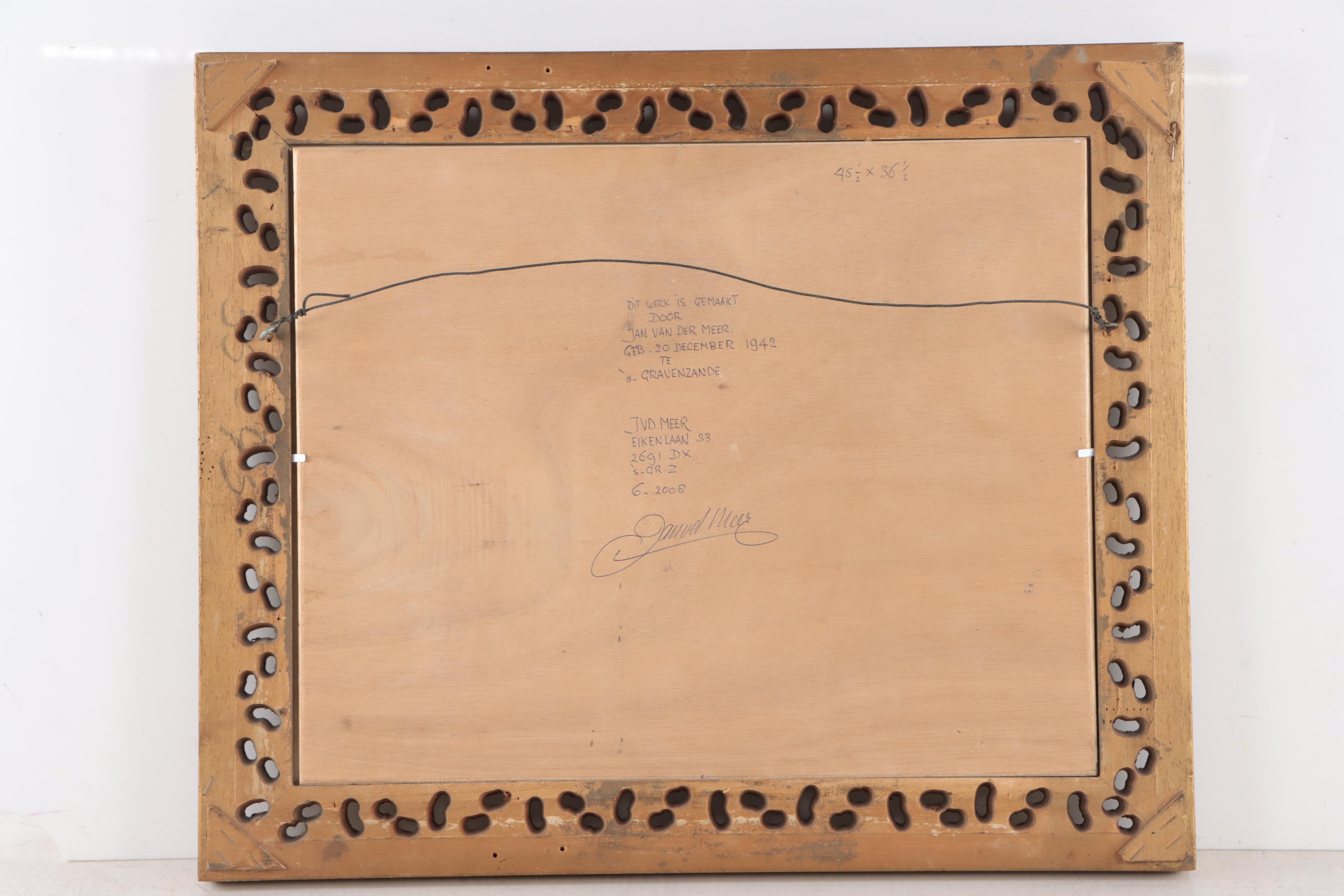 Jan van der Meer Oil Painting of Stable Interior, 2008