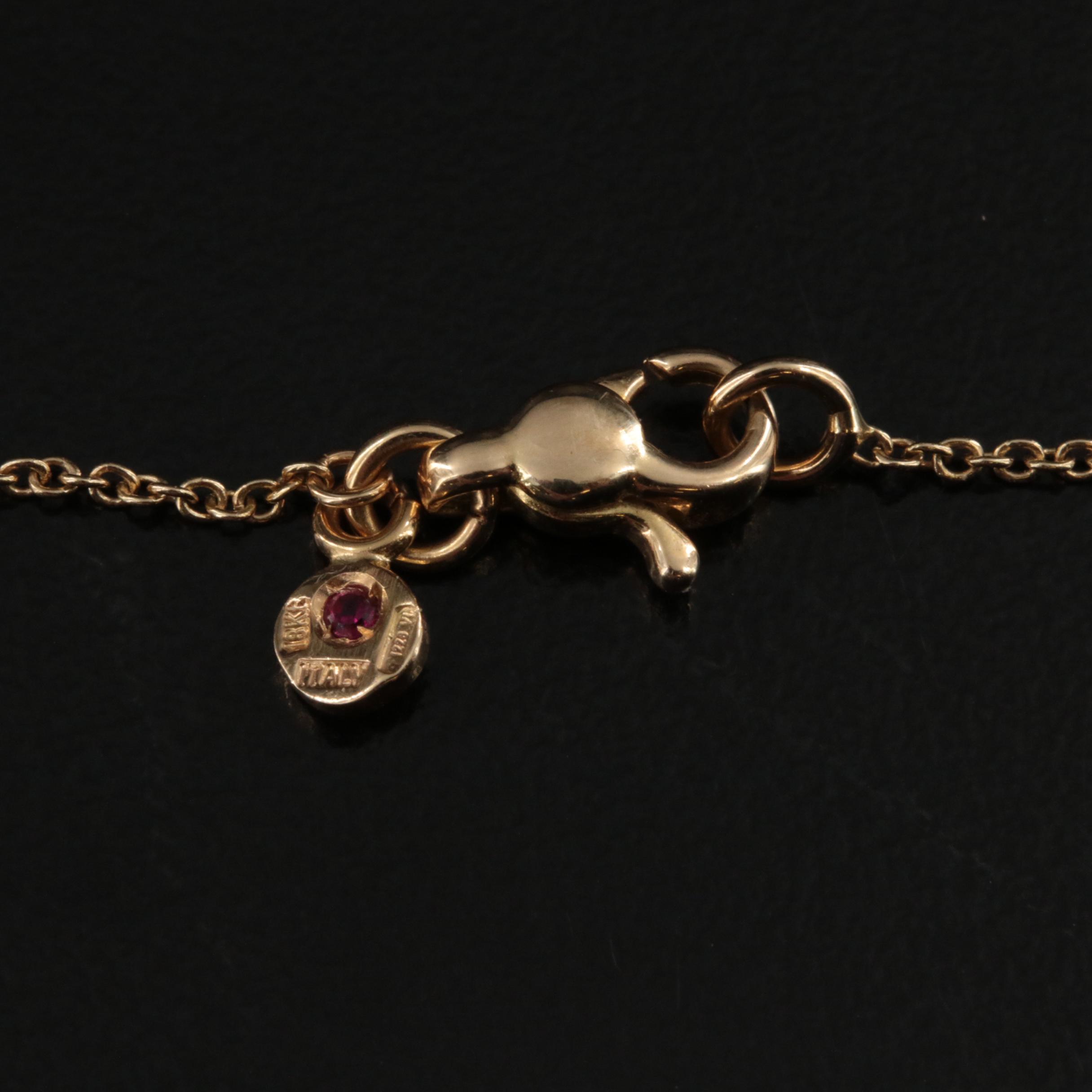 Roberto Coin "Ipanema" 18K Amethyst, Smoky Quartz and Gemstone Station Necklace