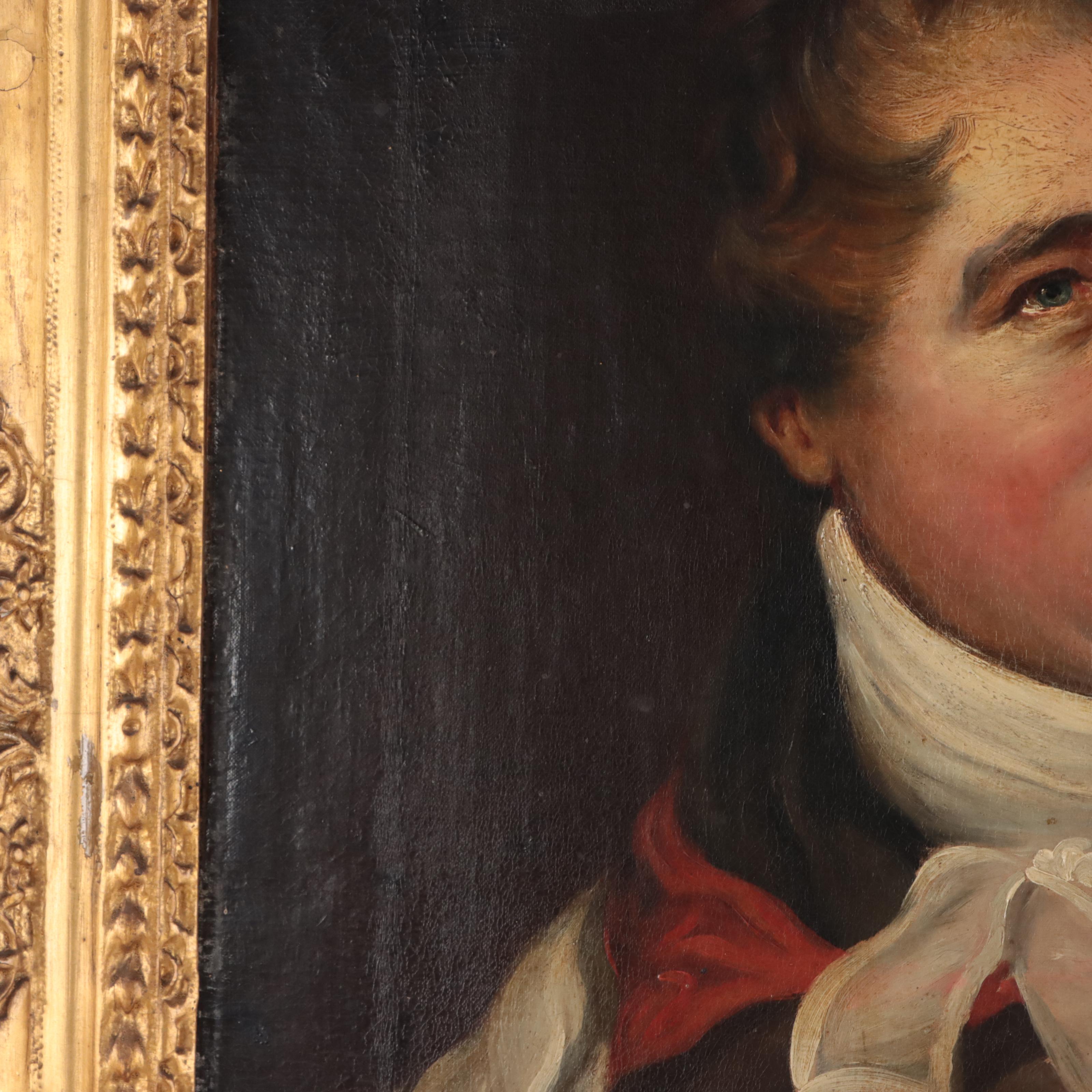 Oil Painting After George Henry Harlow of Charles Hague Portrait, 19th Century