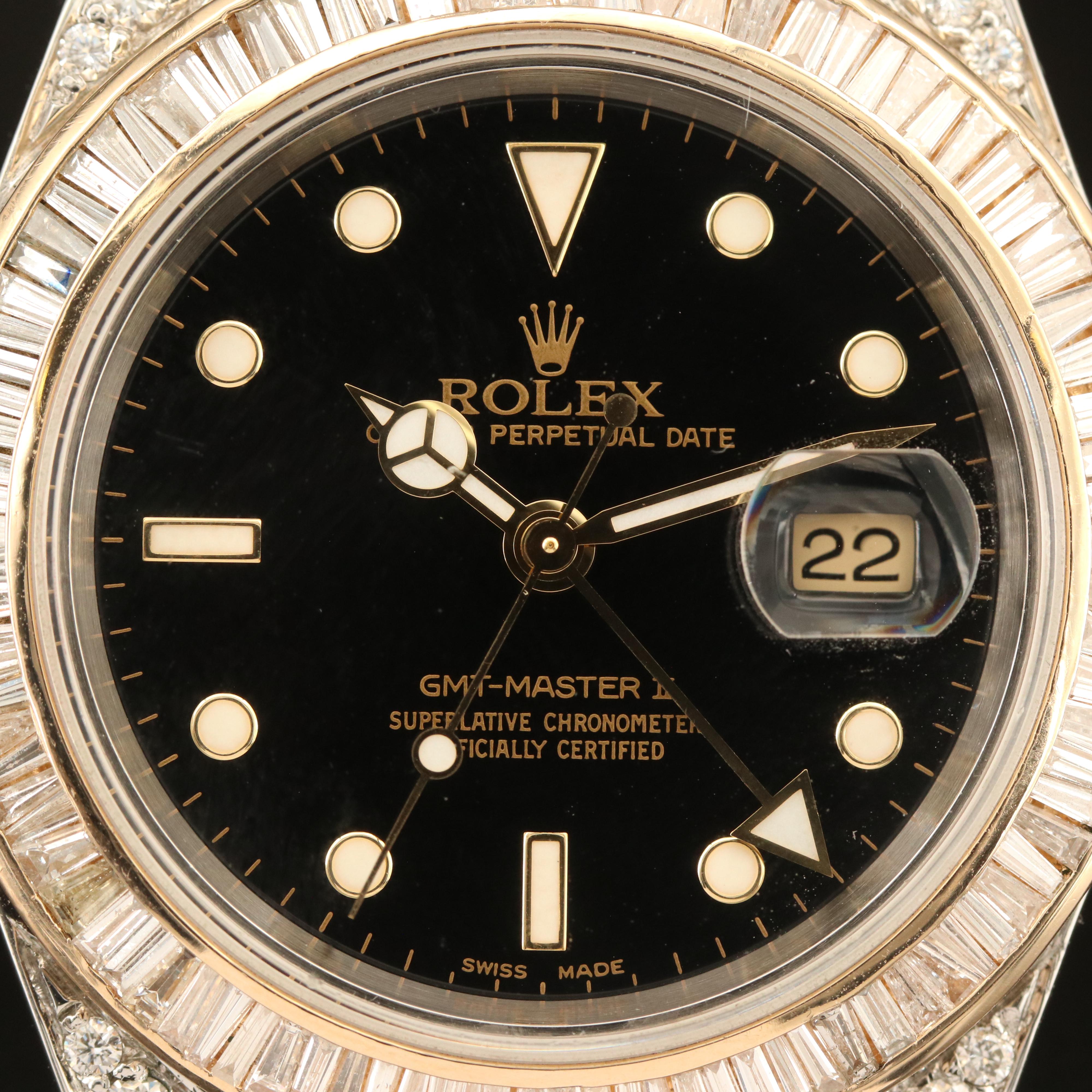 2001 Rolex 2.00 CTW Diamond GMT-Master II Watch