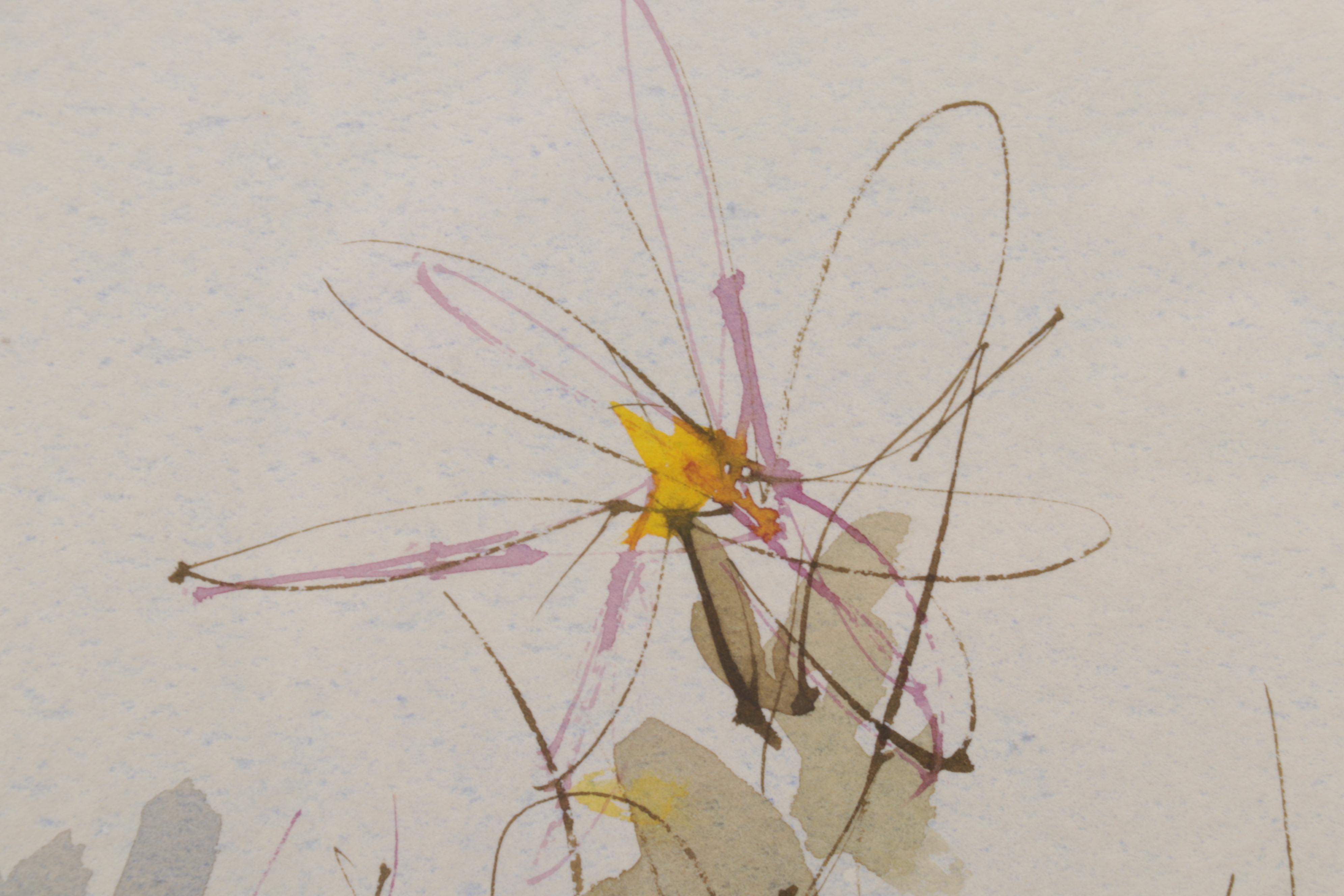 Esther Grimm Still Life Watercolor Painting "Floral Signature," Circa 1975