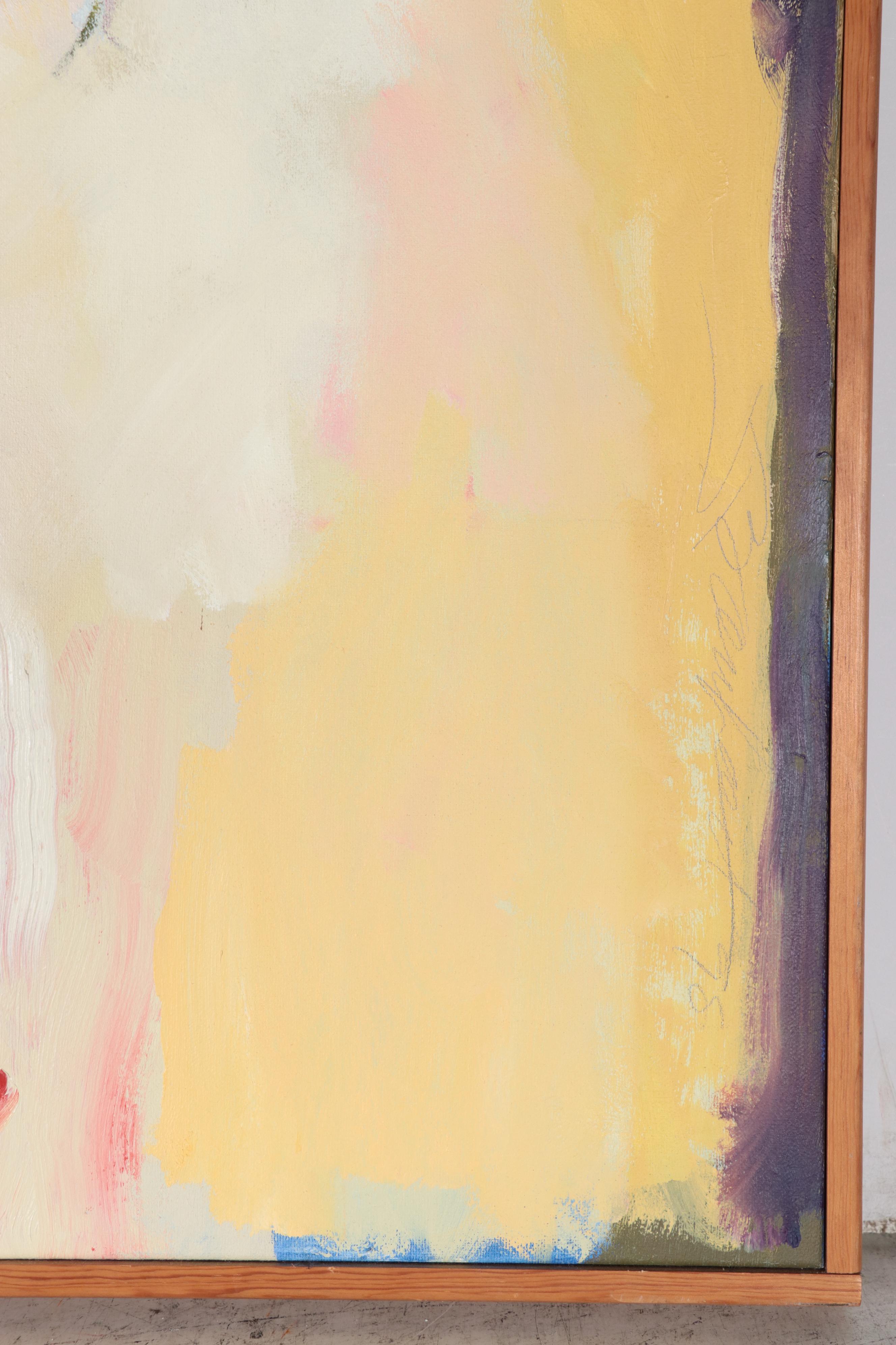 Jeaneen Barnhart Gestural Oil Painting of Figure, 1998