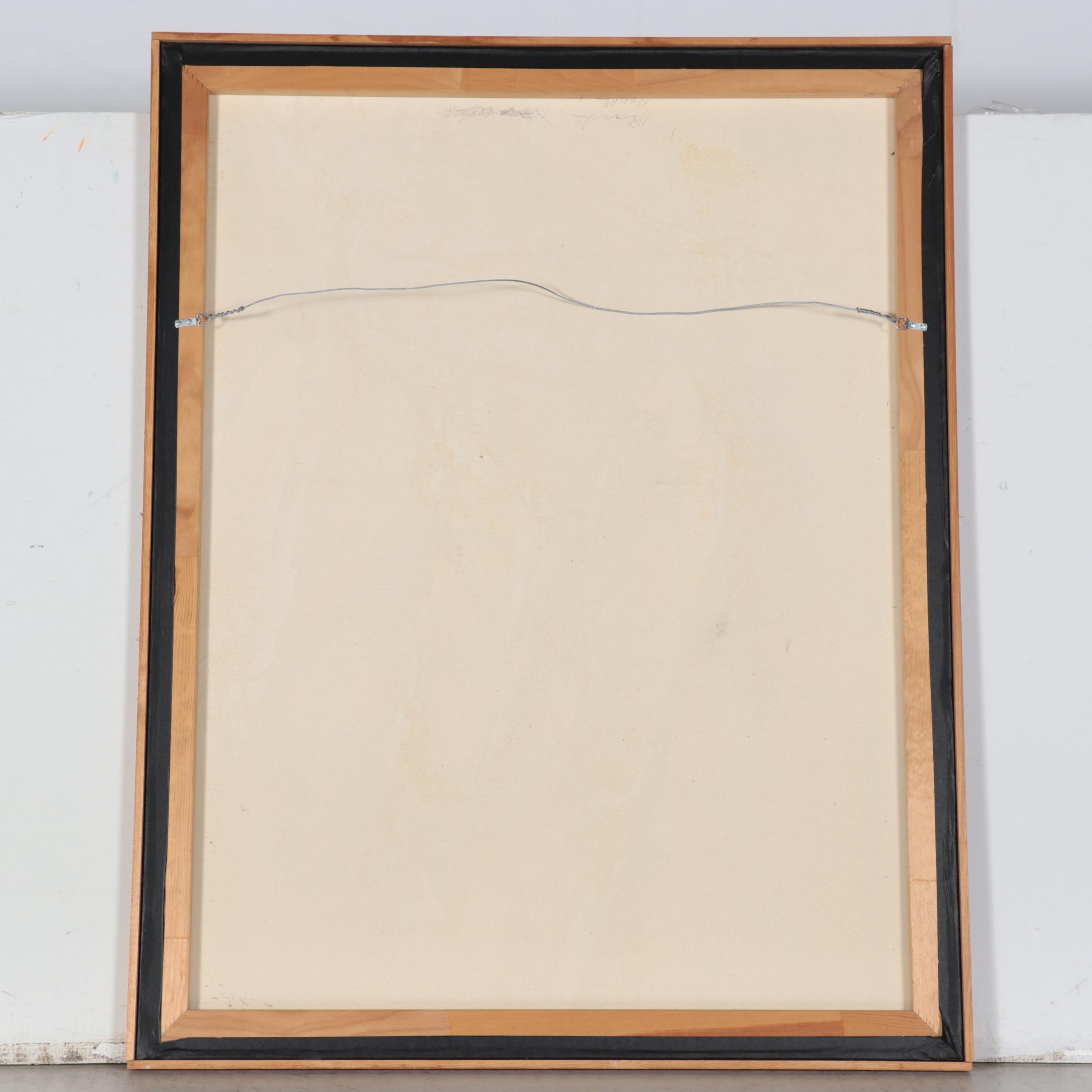 Jeaneen Barnhart Gestural Oil Painting of Figure, 1998