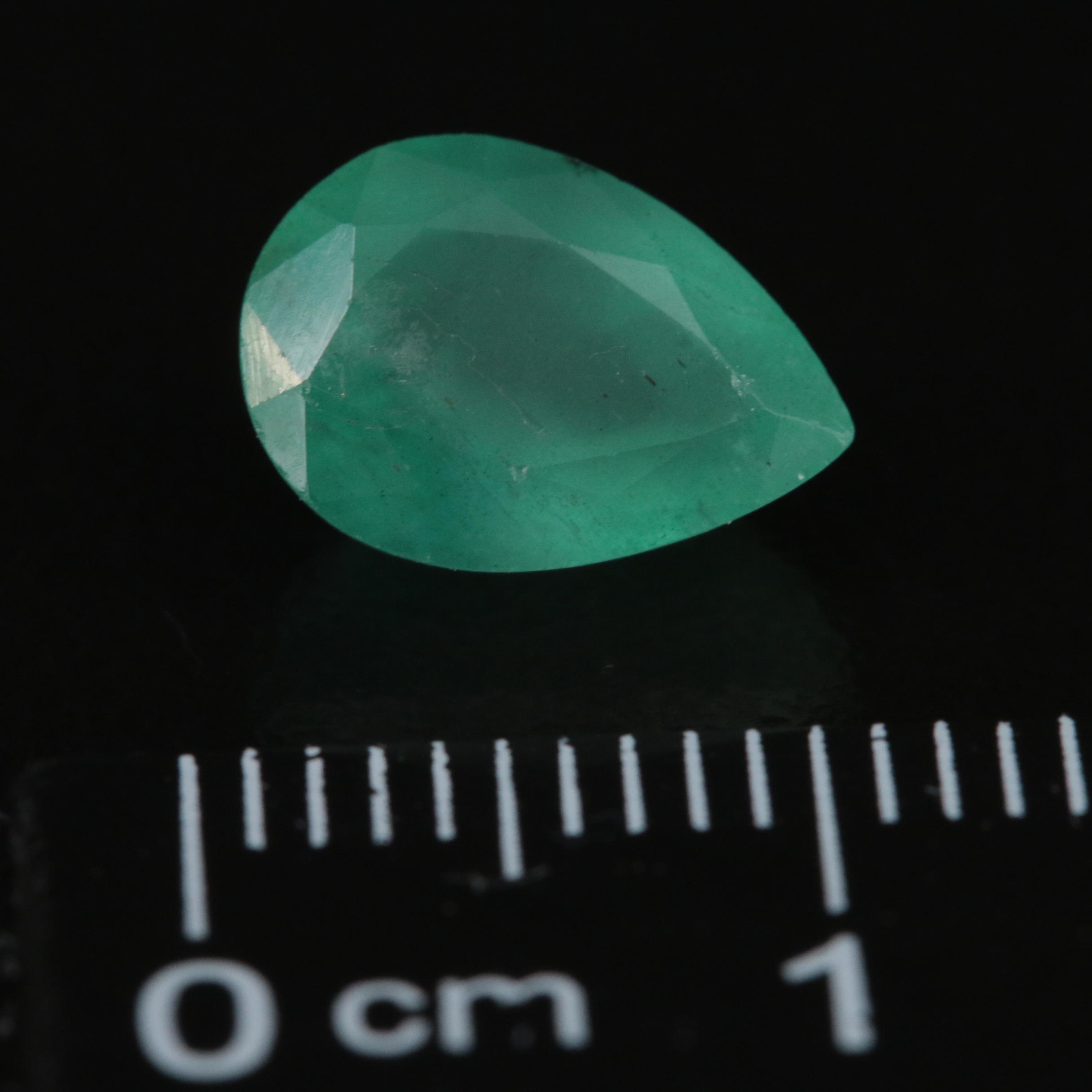 Loose 2.28 CT Pear Faceted Emerald