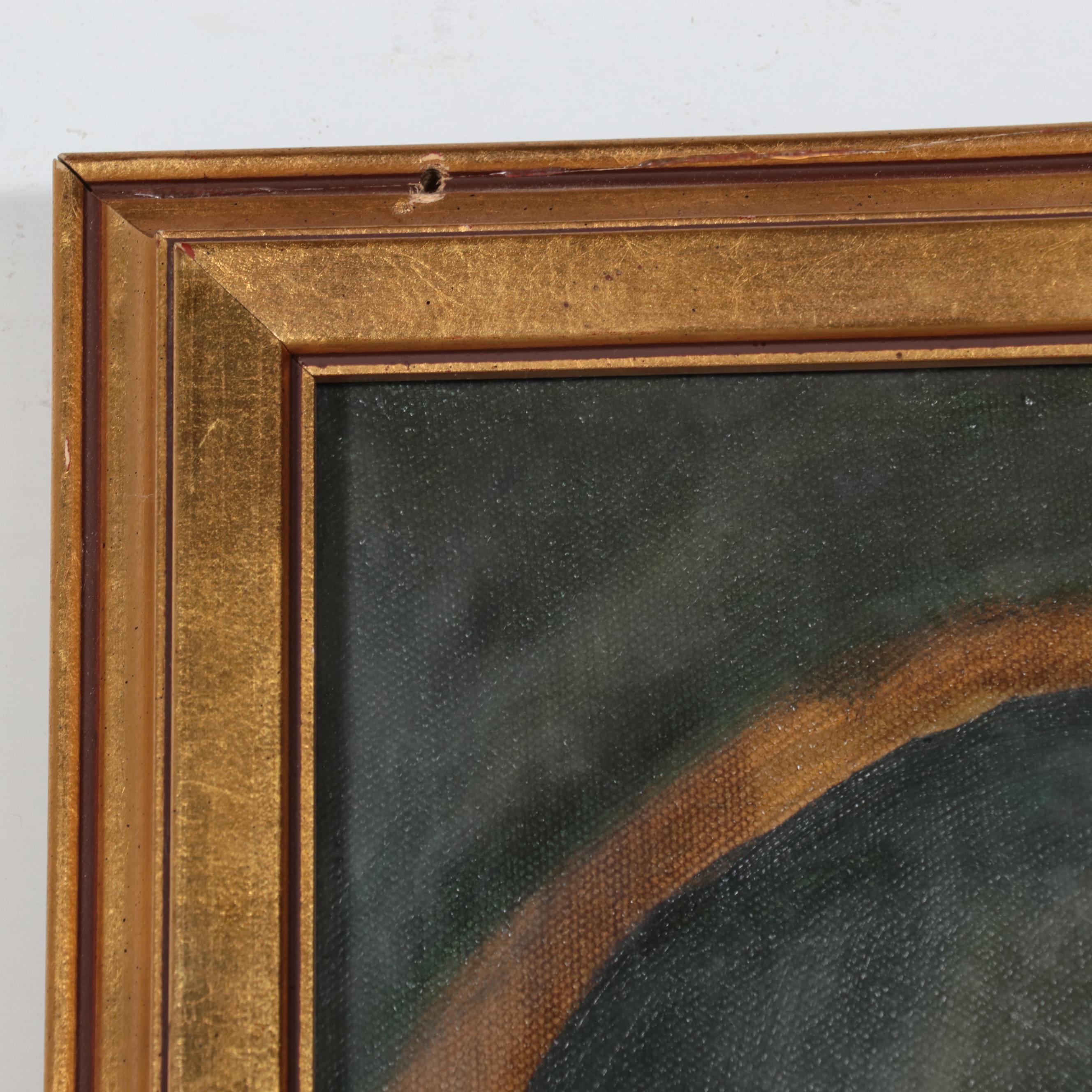 Oil Painting of Raccoons In Dresses