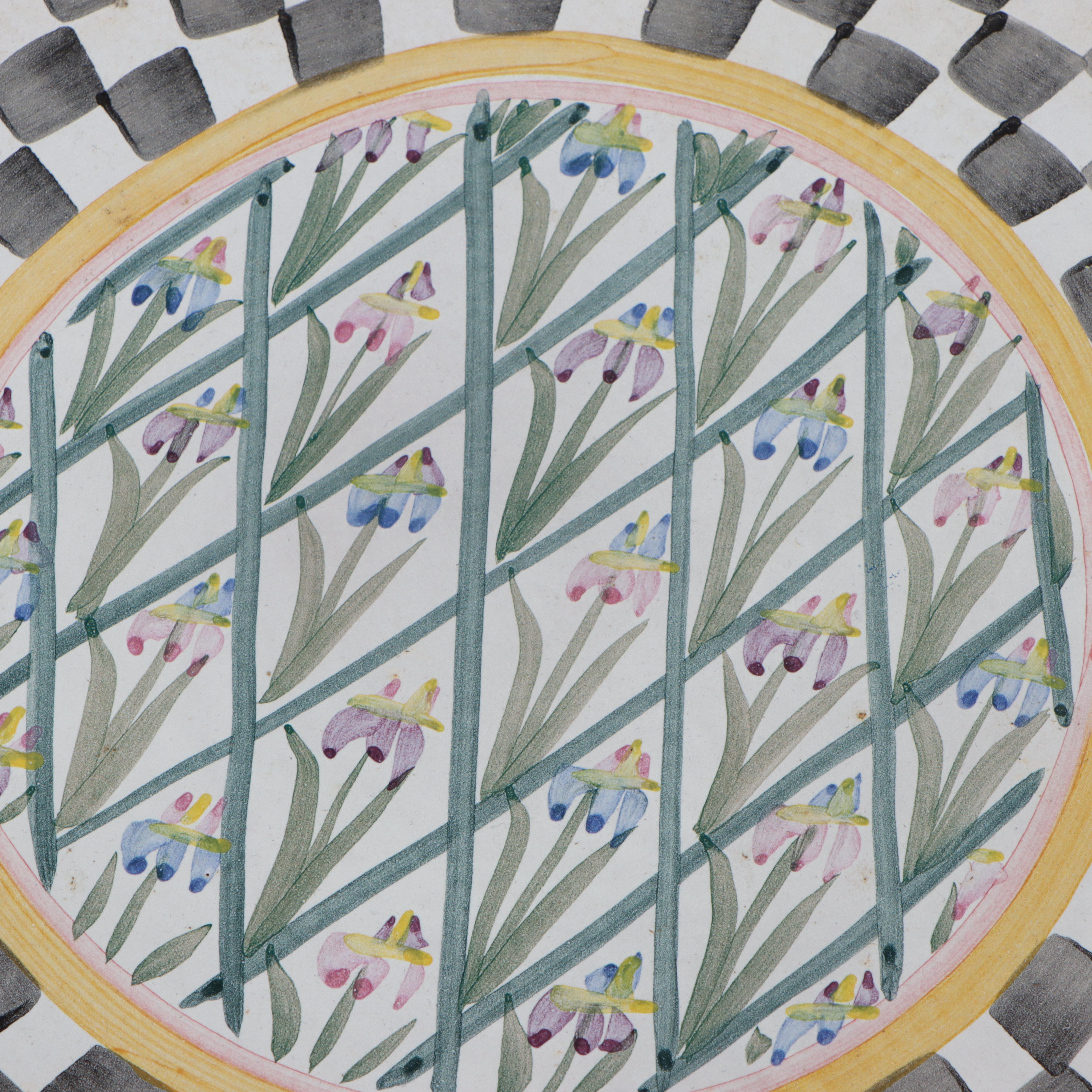 Mackenzie-Childs Carousel Pedestal Table Base with Glass Top