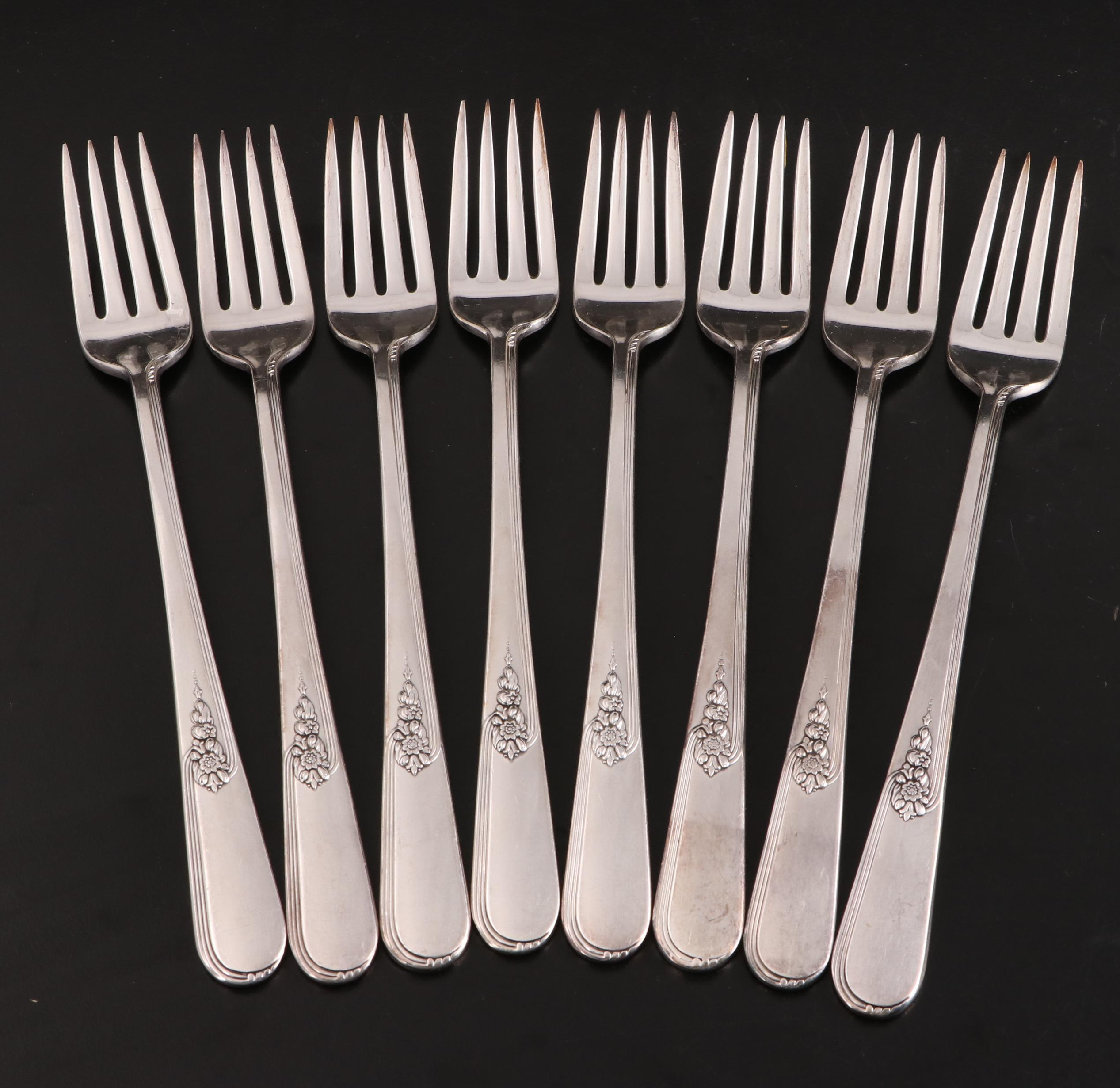 Holmes and Edwards "Youth" Silver Plate Flatware, Mid-20th Century