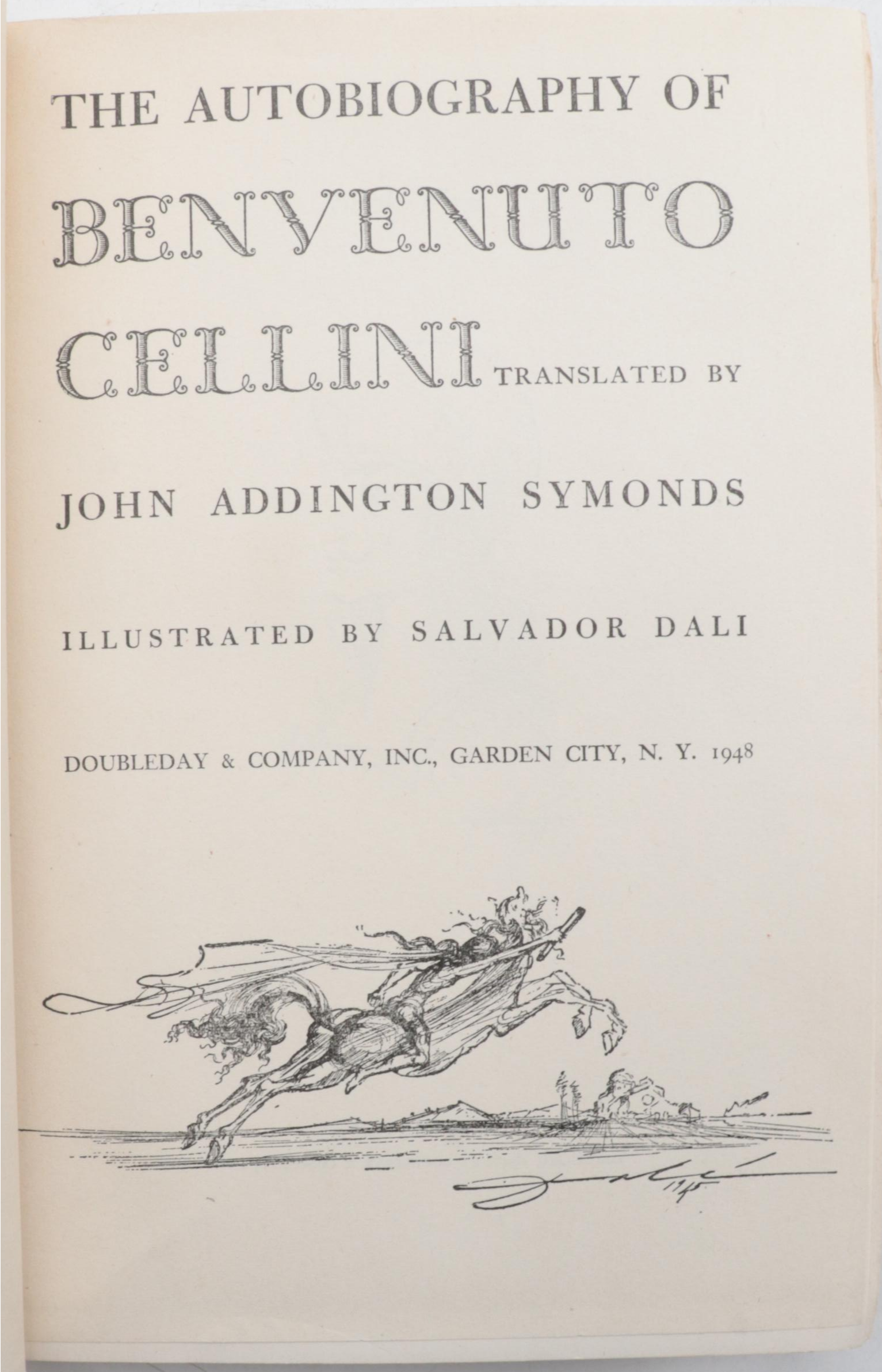 Salvador Dalí Illustrated "The Autobiography of Benvenuto Cellini," 1948