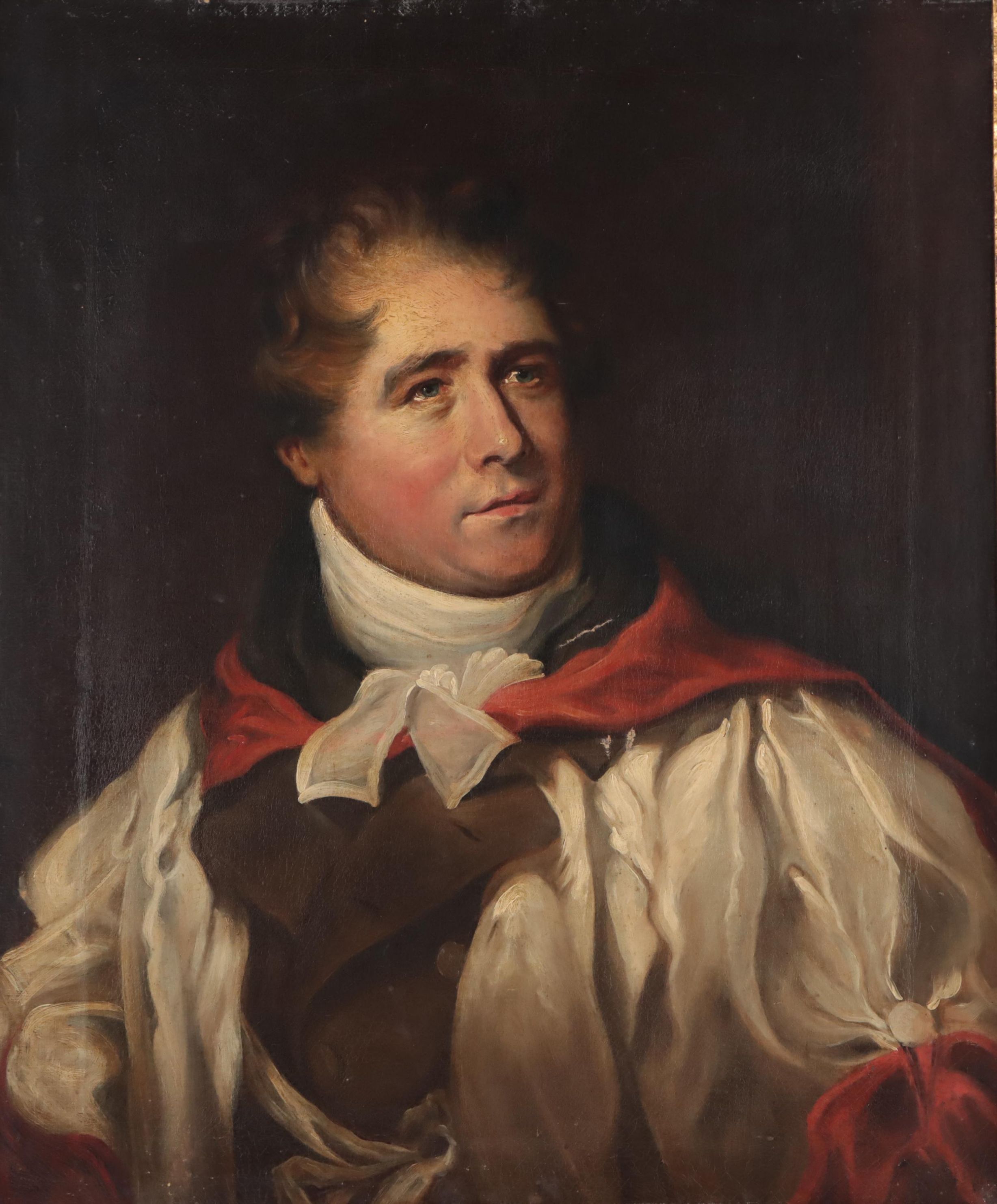 Oil Painting After George Henry Harlow of Charles Hague Portrait, 19th Century