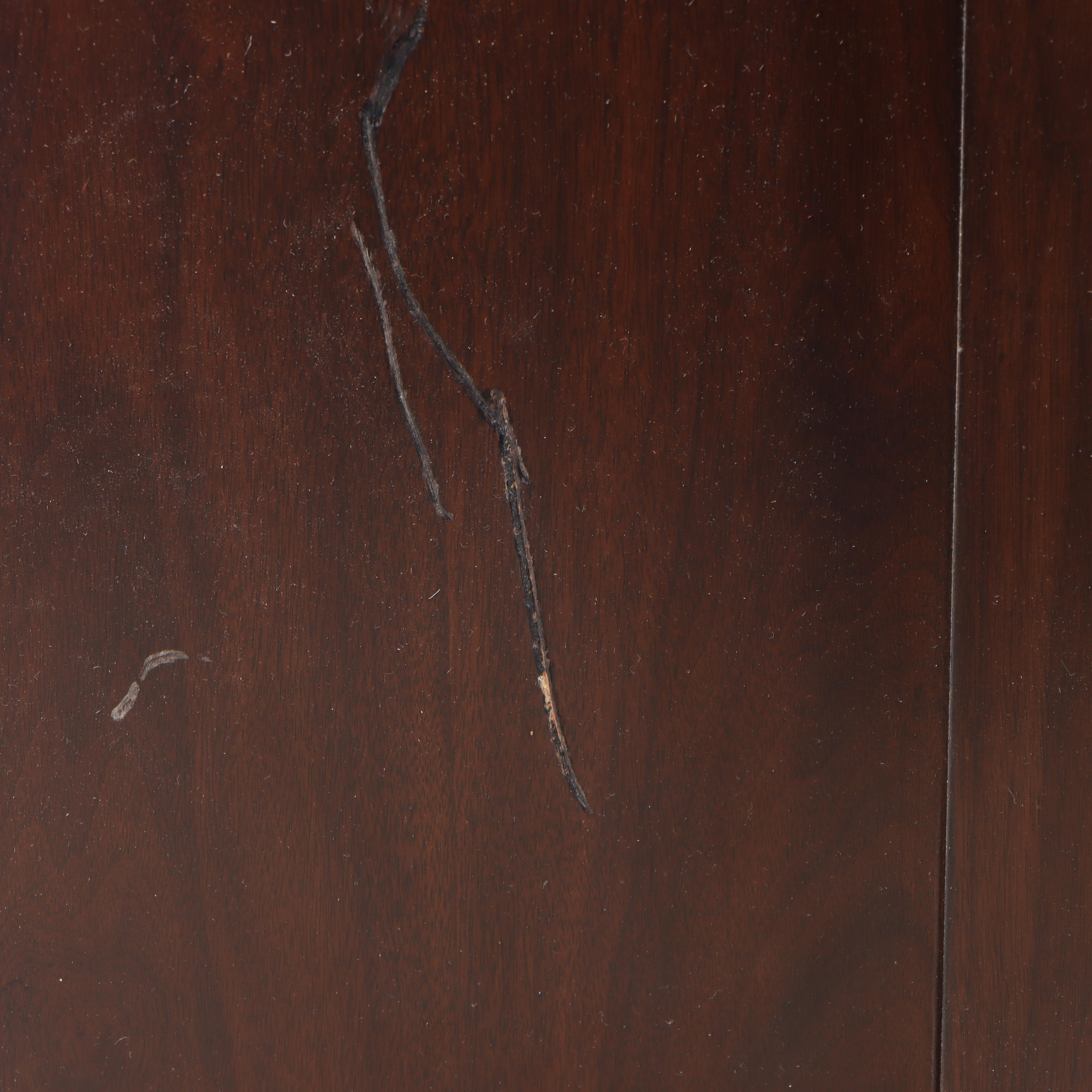 Sligh Espresso Finish Wooden and Brass-Mounted Pedestal Desk