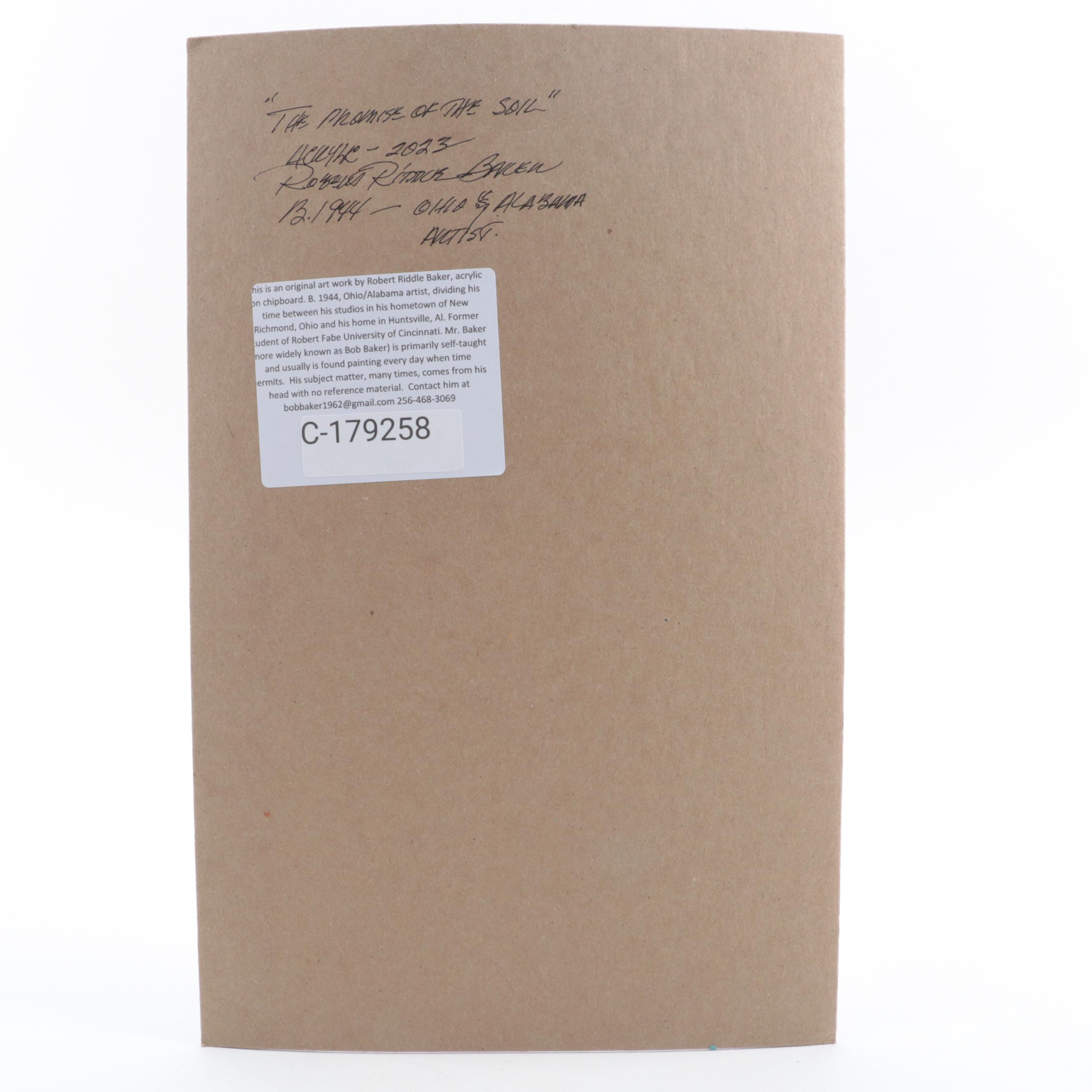 Robert Riddle-Baker Acrylic Landscape Painting "The Promise of the Soil," 2023