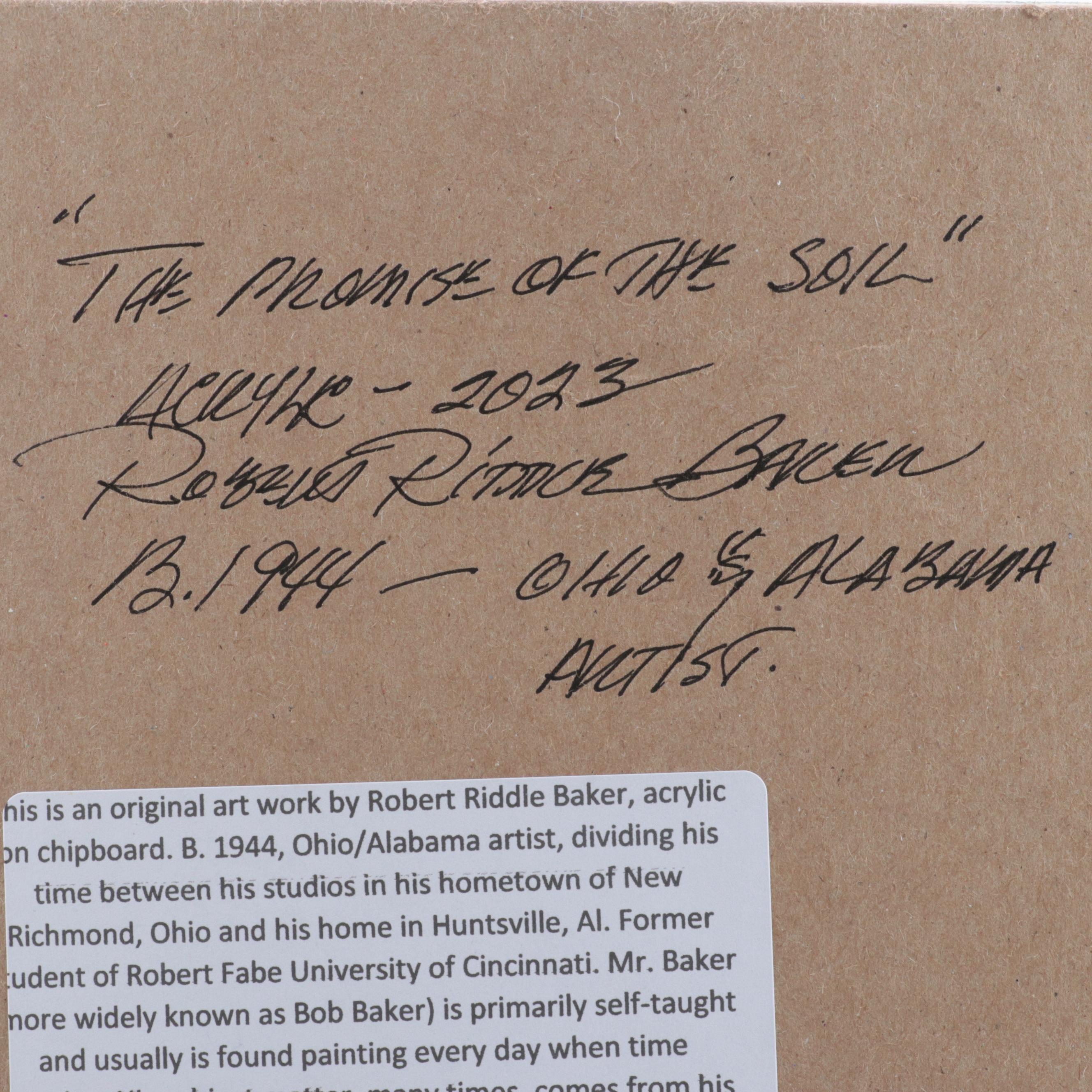 Robert Riddle-Baker Acrylic Landscape Painting "The Promise of the Soil," 2023