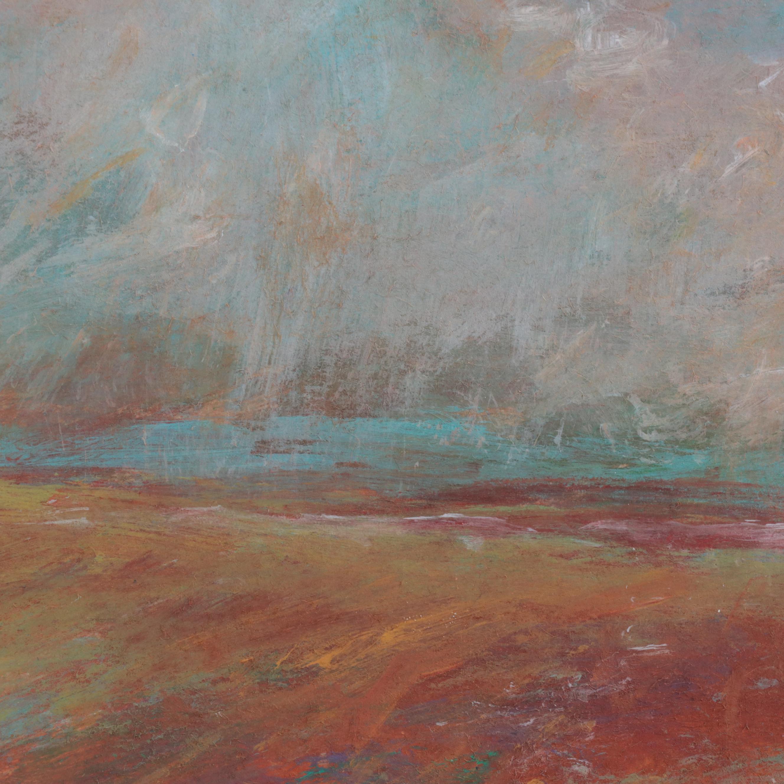 Robert Riddle-Baker Acrylic Painting "Summer Rain on an Eroded Hillside," 2022