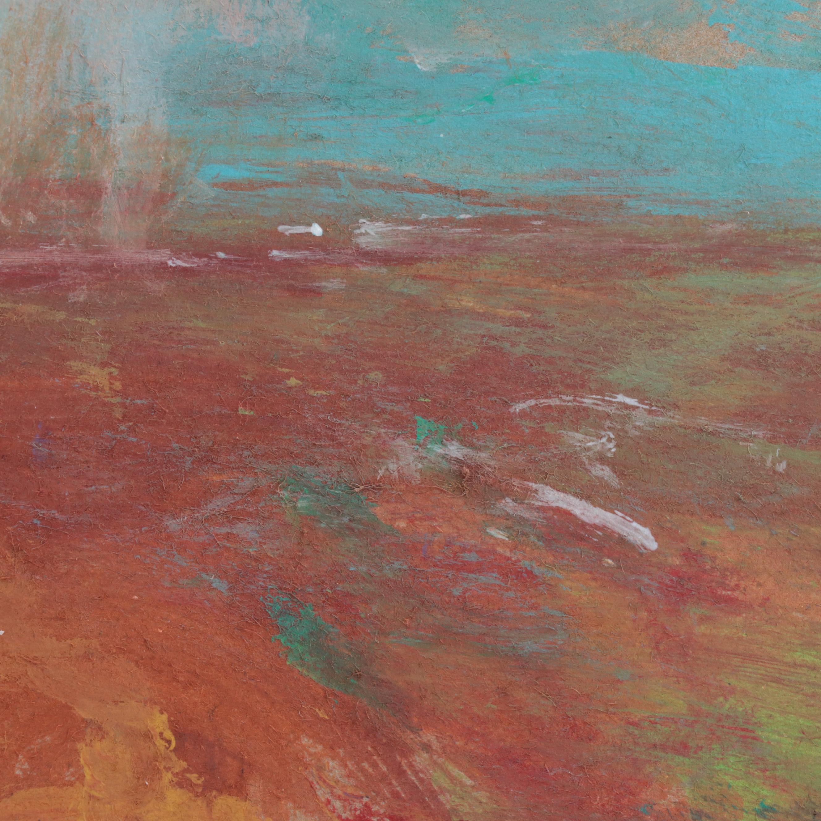 Robert Riddle-Baker Acrylic Painting "Summer Rain on an Eroded Hillside," 2022