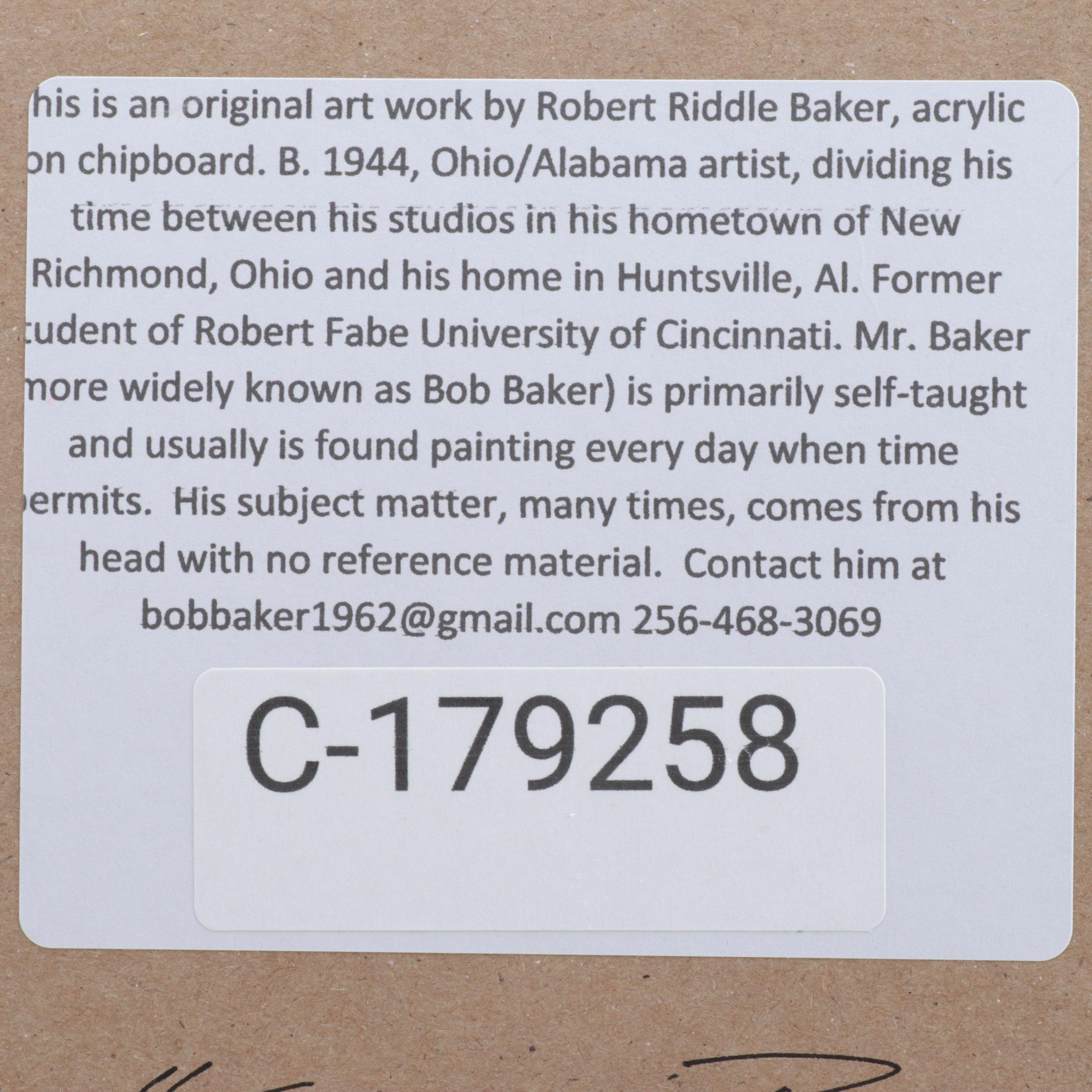 Robert Riddle-Baker Acrylic Painting "Summer Rain on an Eroded Hillside," 2022