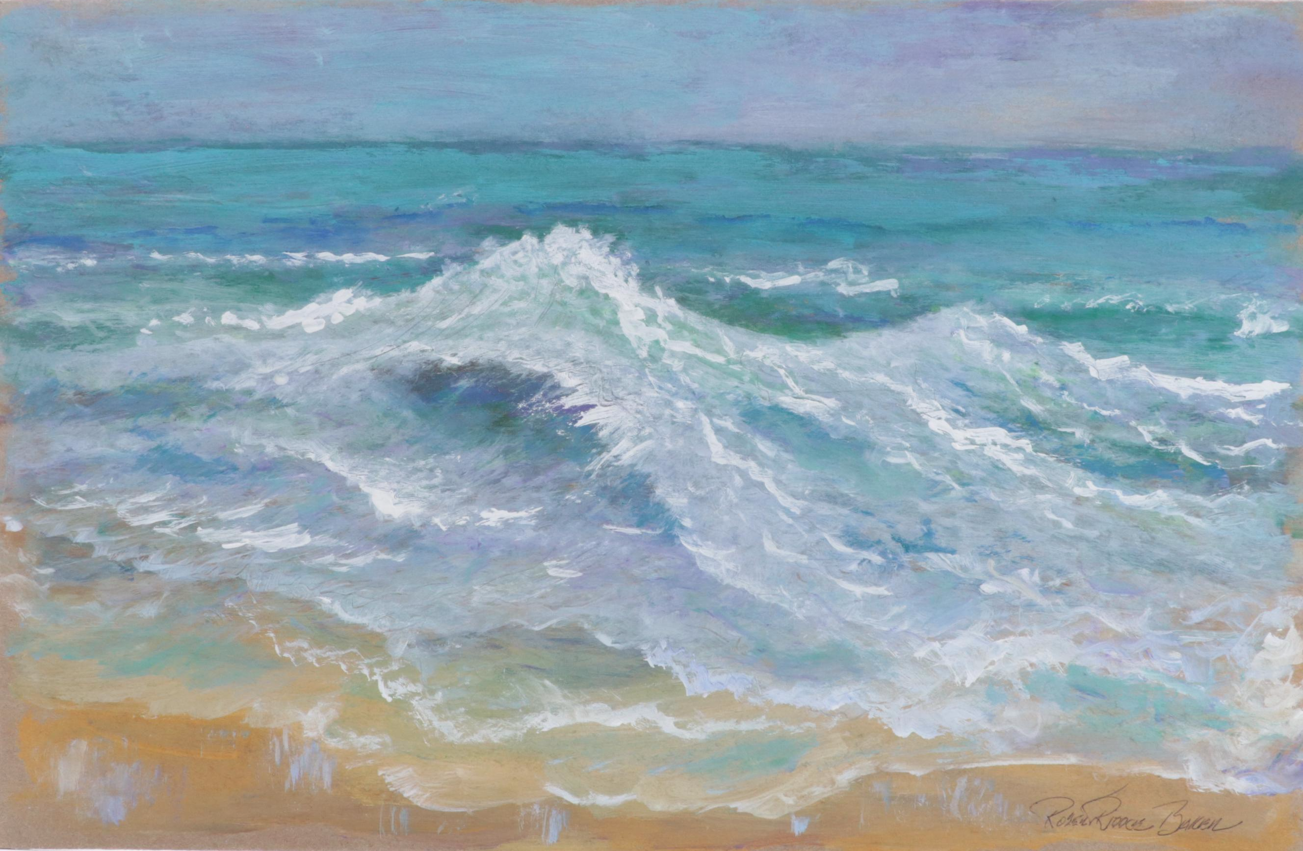Robert Riddle-Baker Acrylic Painting "A Summer Wave," 2023