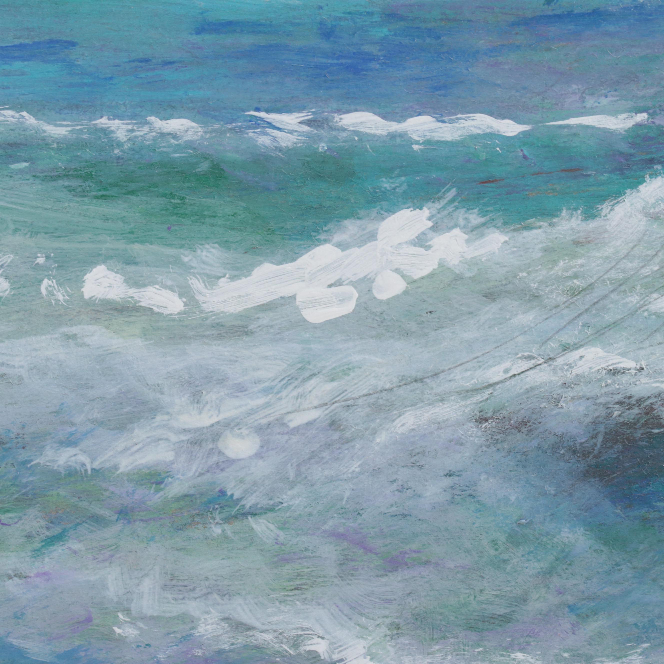 Robert Riddle-Baker Acrylic Painting "A Summer Wave," 2023