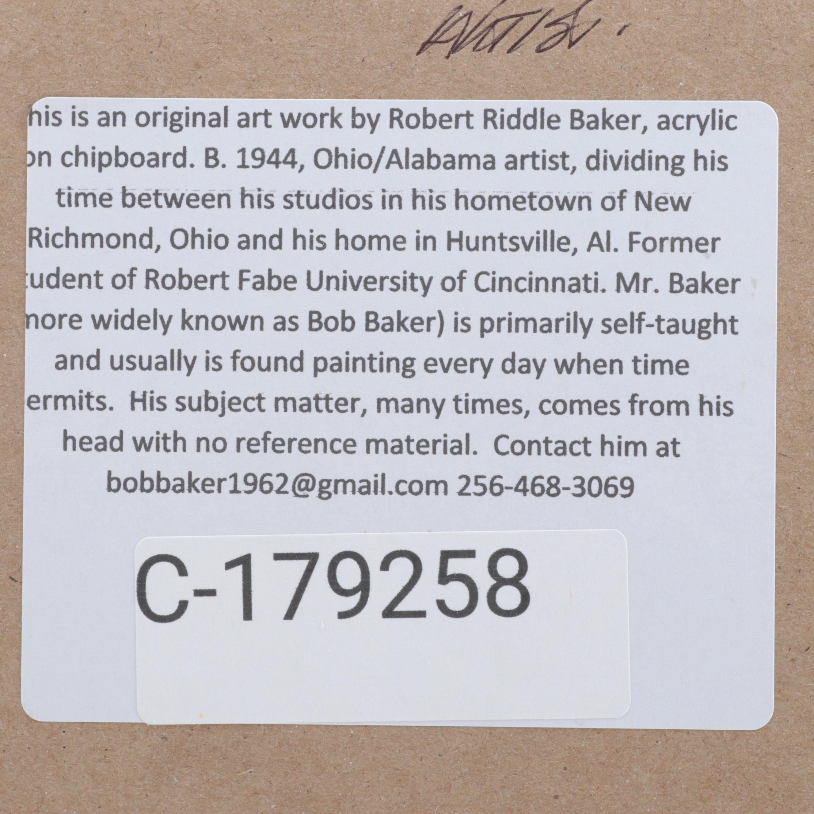 Robert Riddle-Baker Acrylic Painting "A Summer Wave," 2023