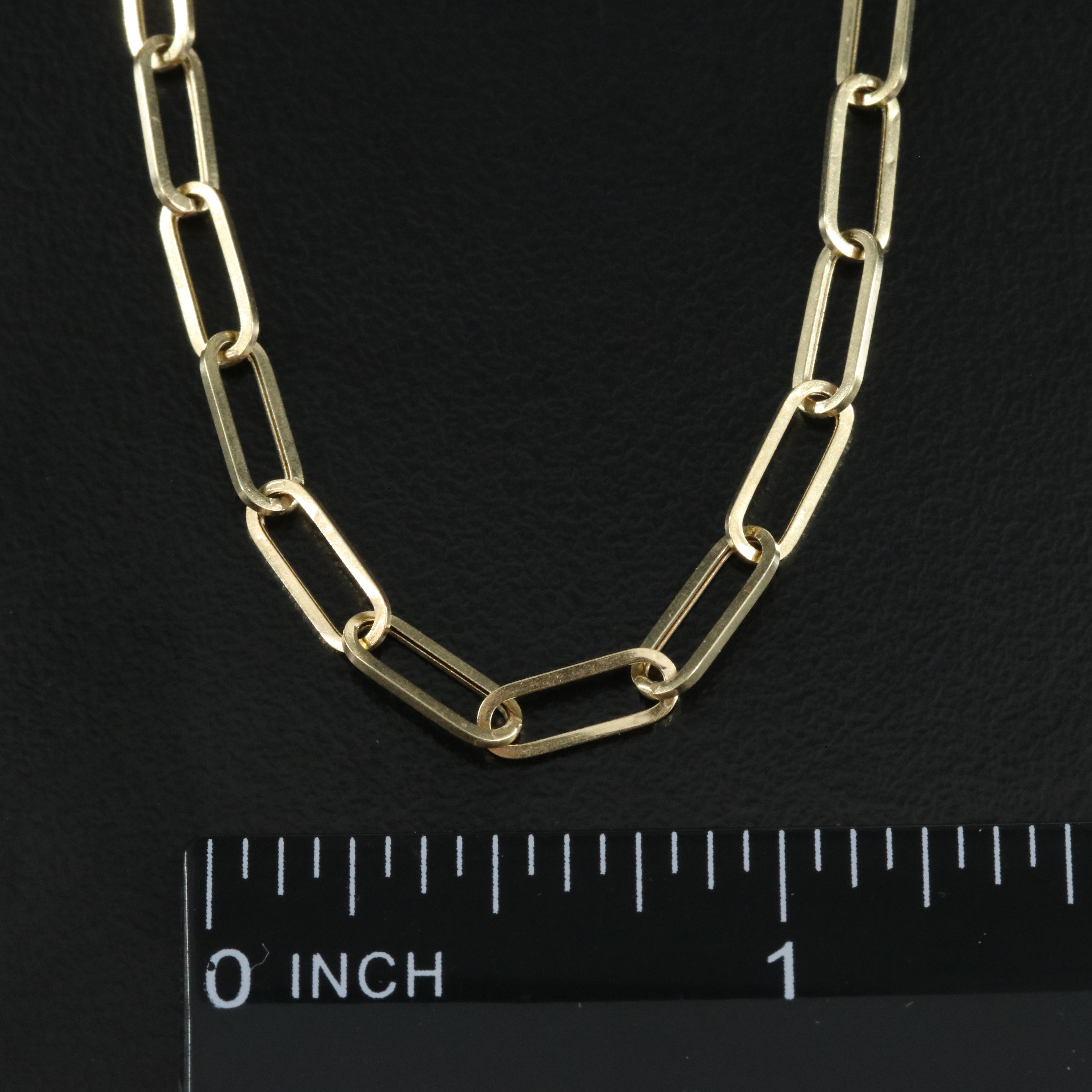 14K Paperclip Chain Necklace