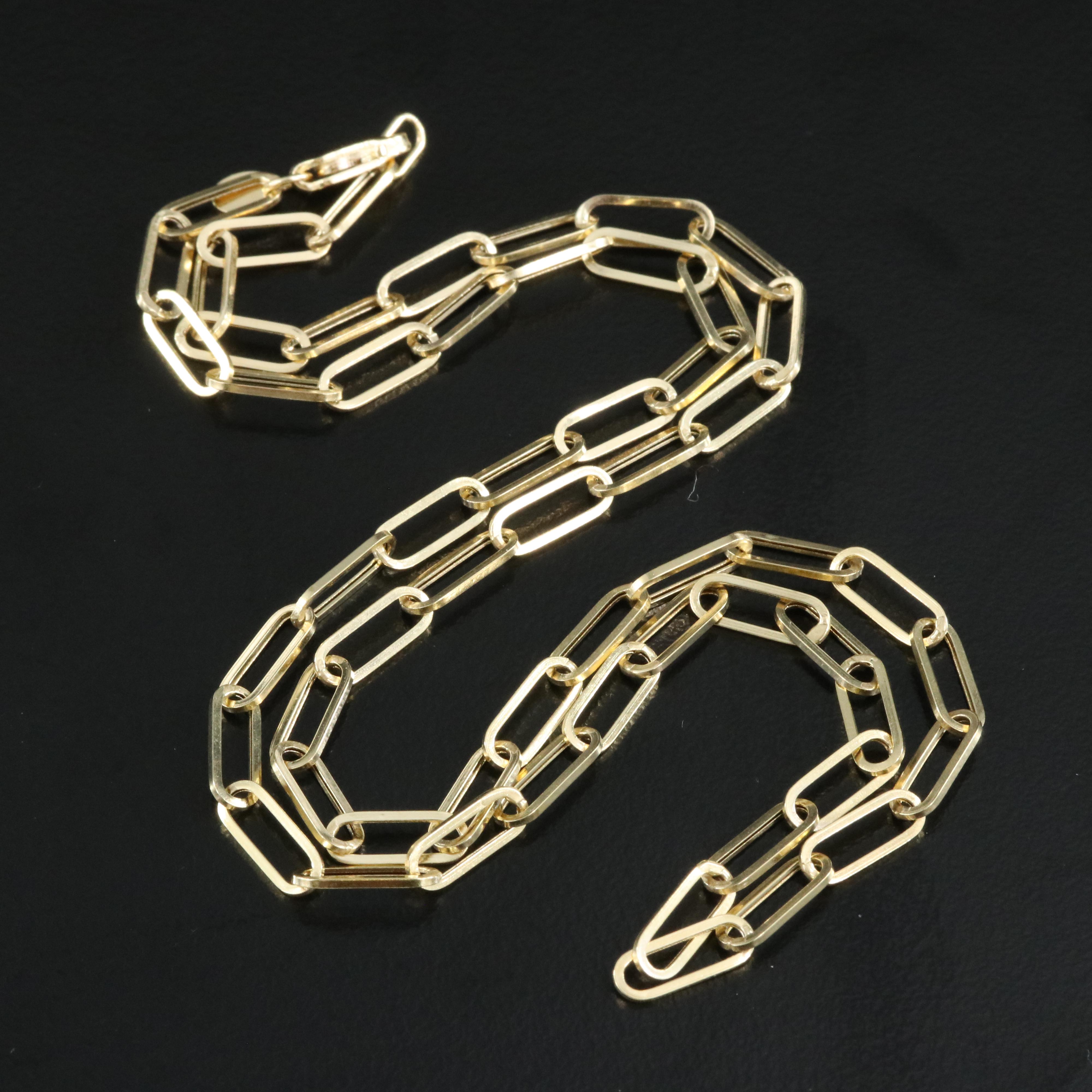 14K Paperclip Chain Necklace