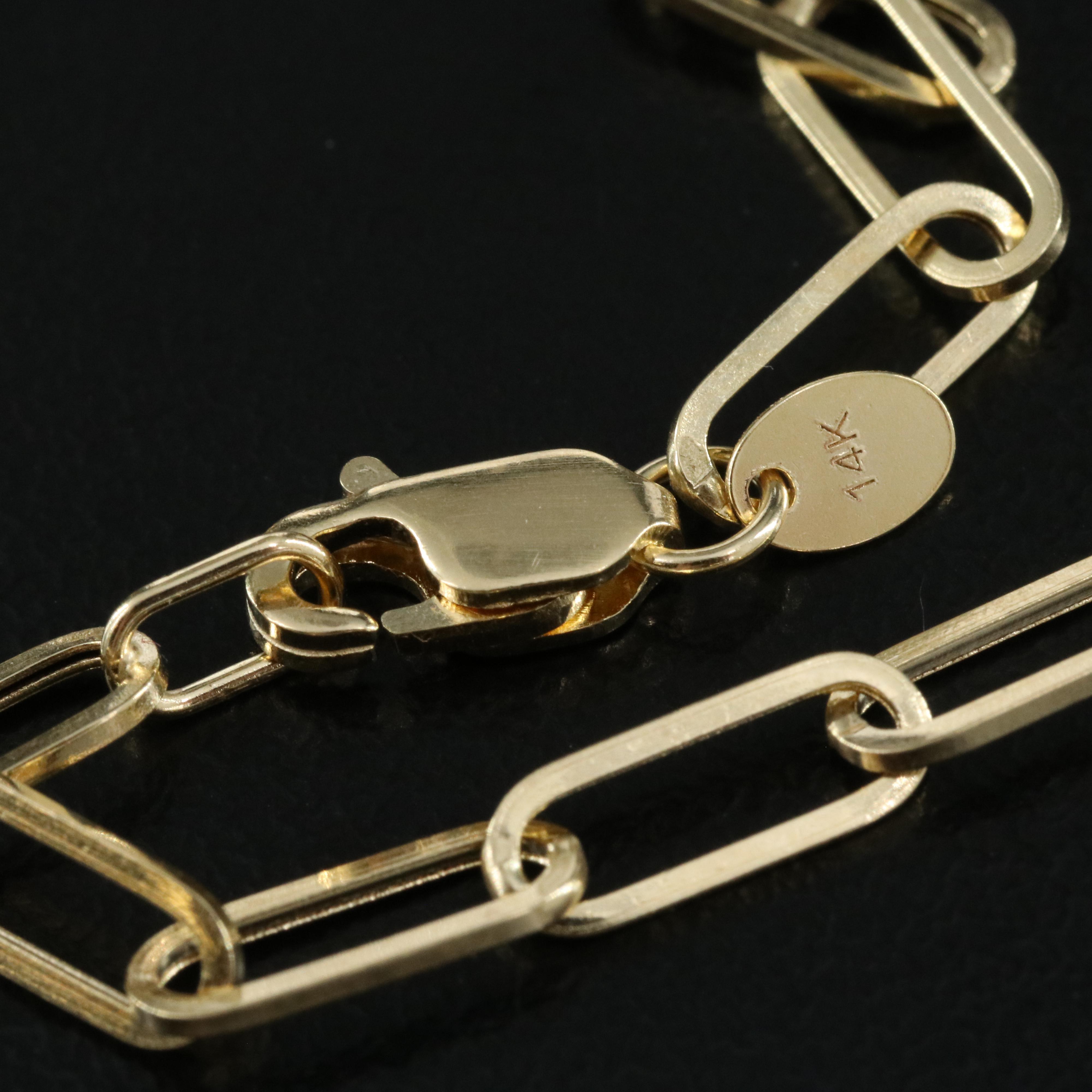 14K Paperclip Chain Necklace