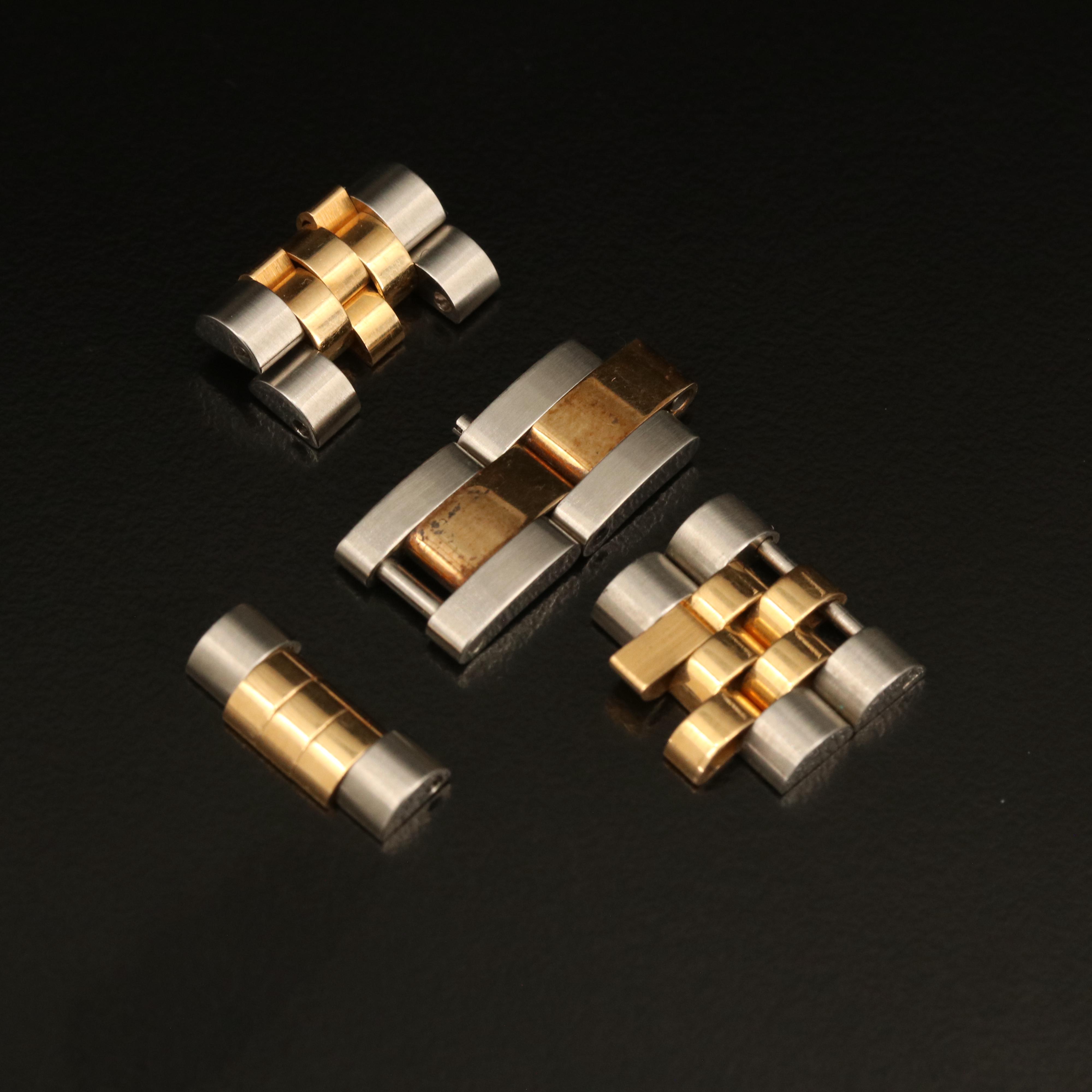 Rolex 14K Jubilee and 18K and Stainless Steel Oyster Bracelet Links
