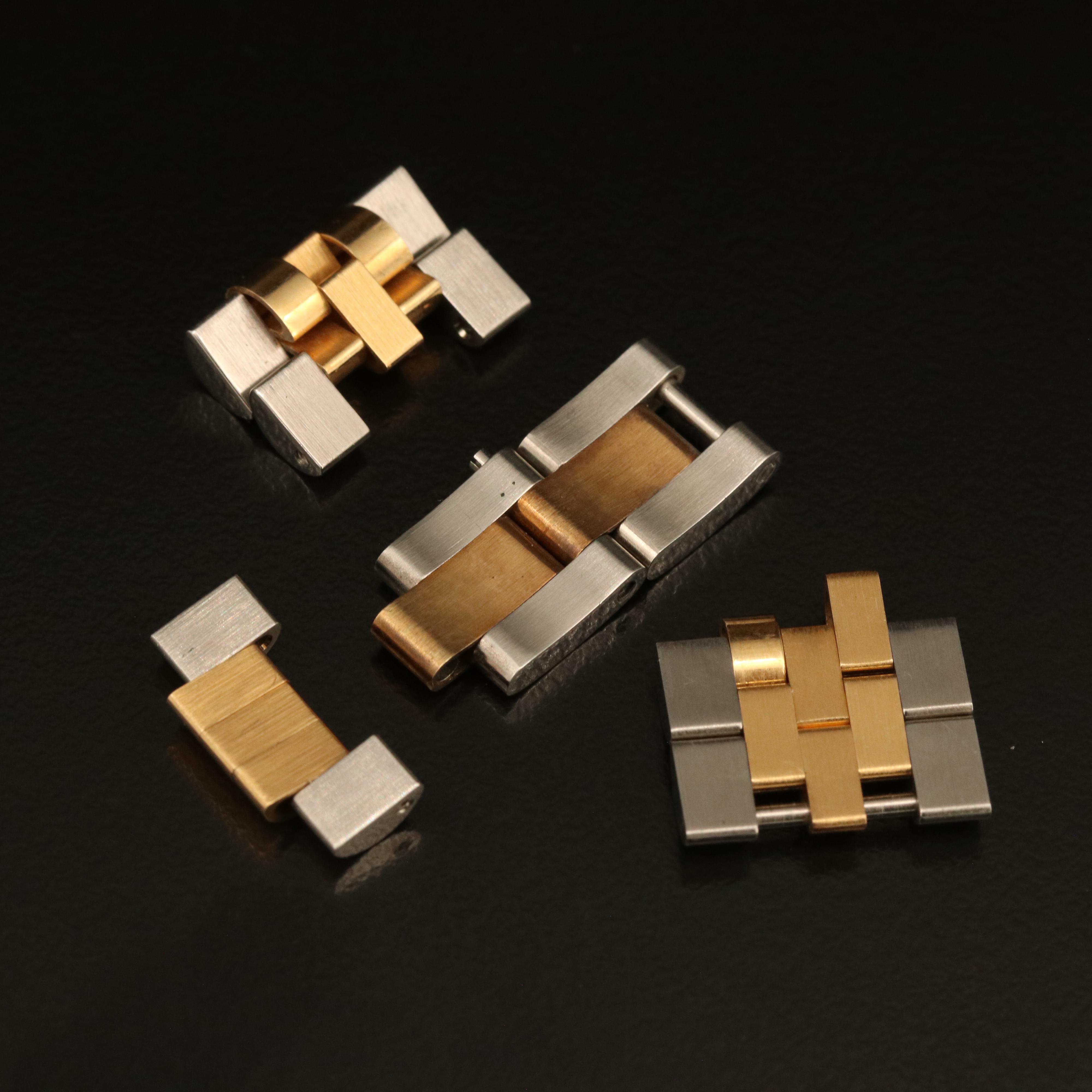 Rolex 14K Jubilee and 18K and Stainless Steel Oyster Bracelet Links