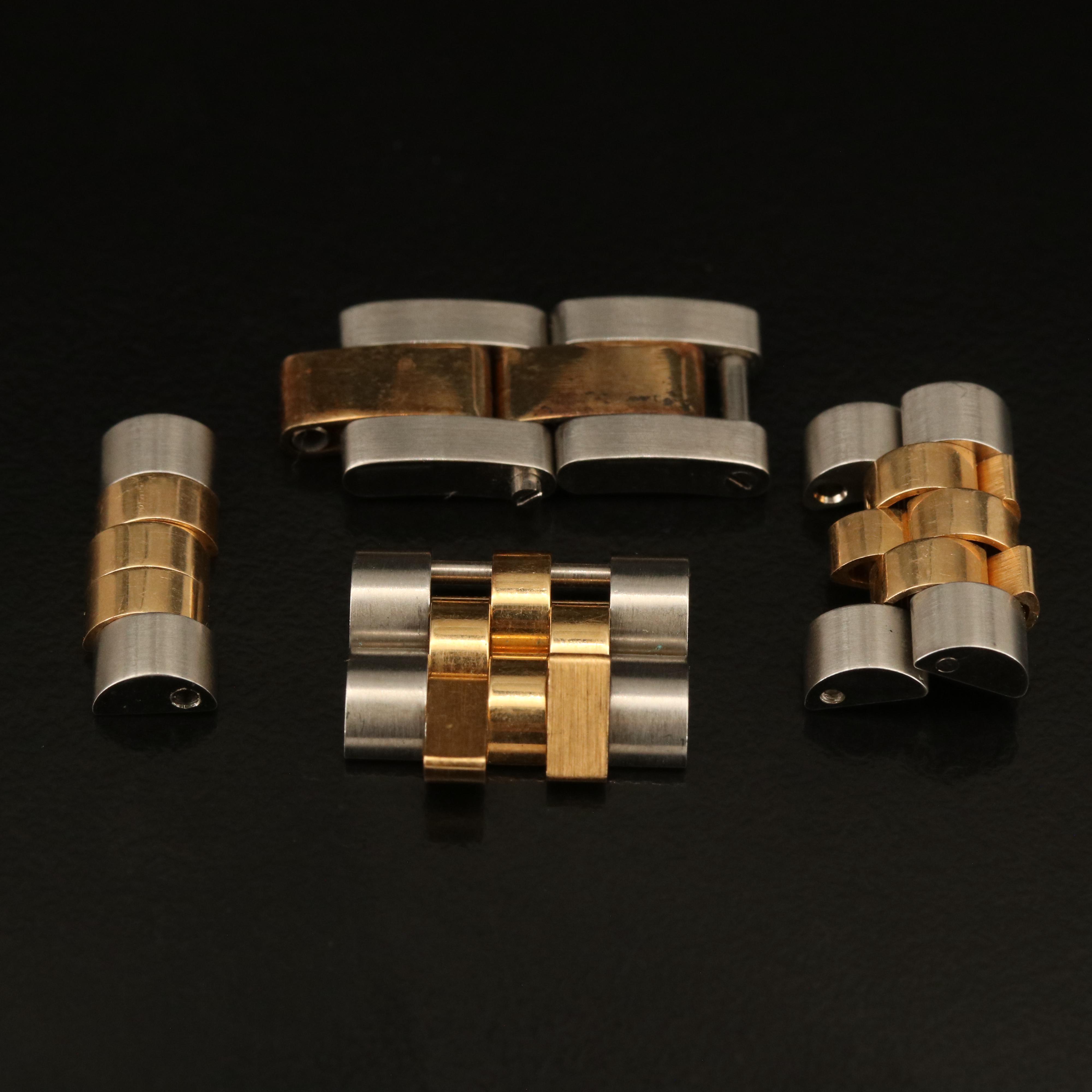 Rolex 14K Jubilee and 18K and Stainless Steel Oyster Bracelet Links