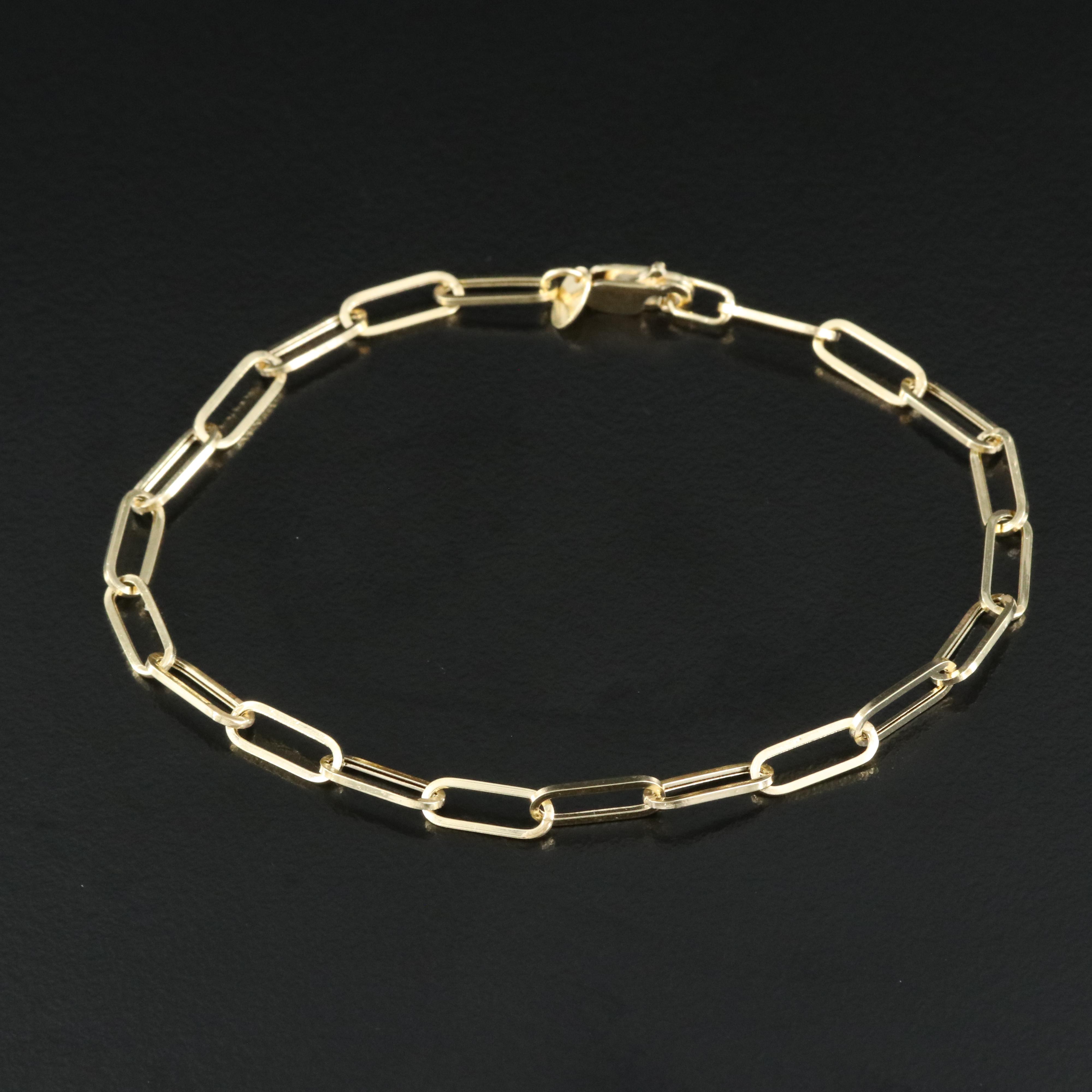 14K Paper Clip Bracelet