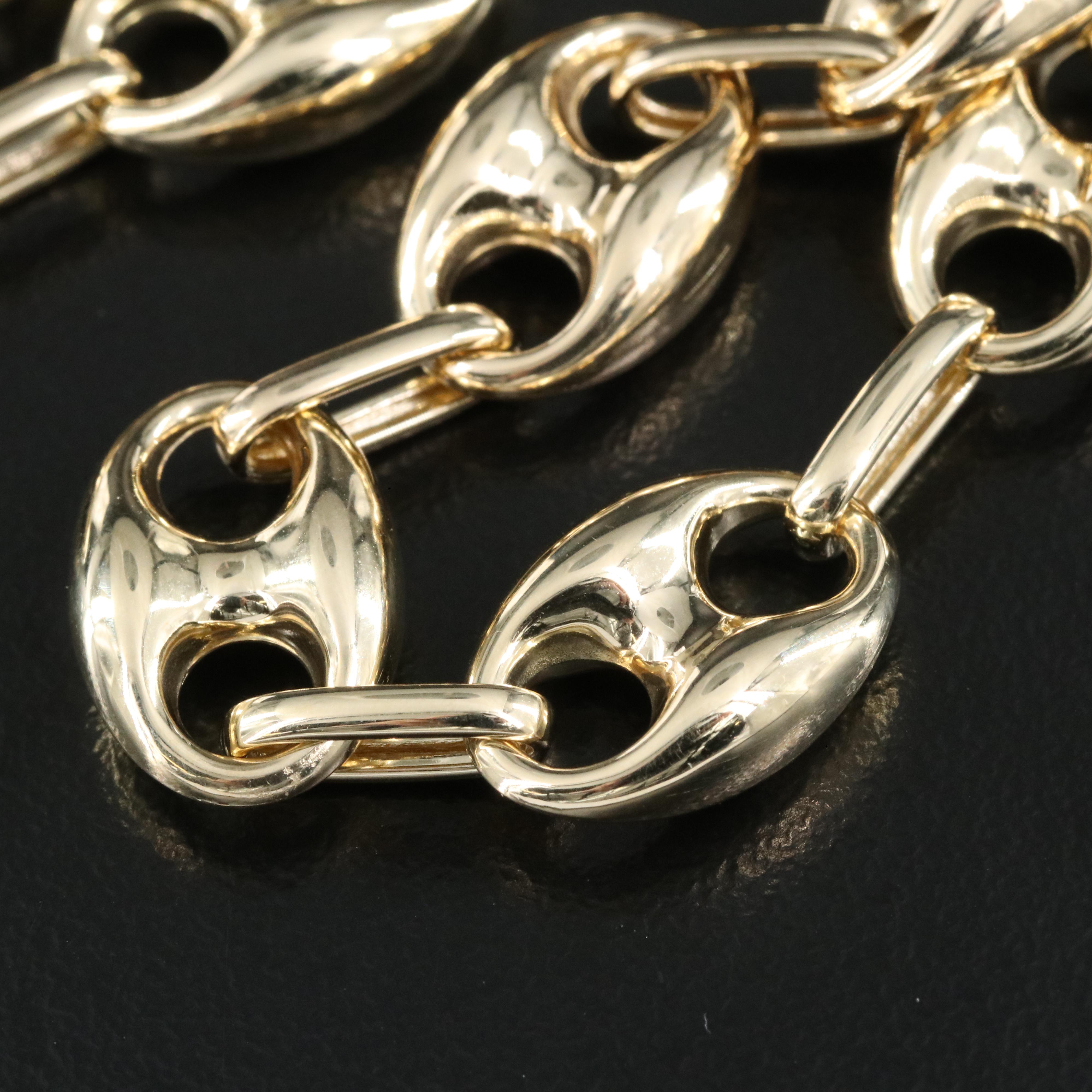 14K Puff Mariner Chain