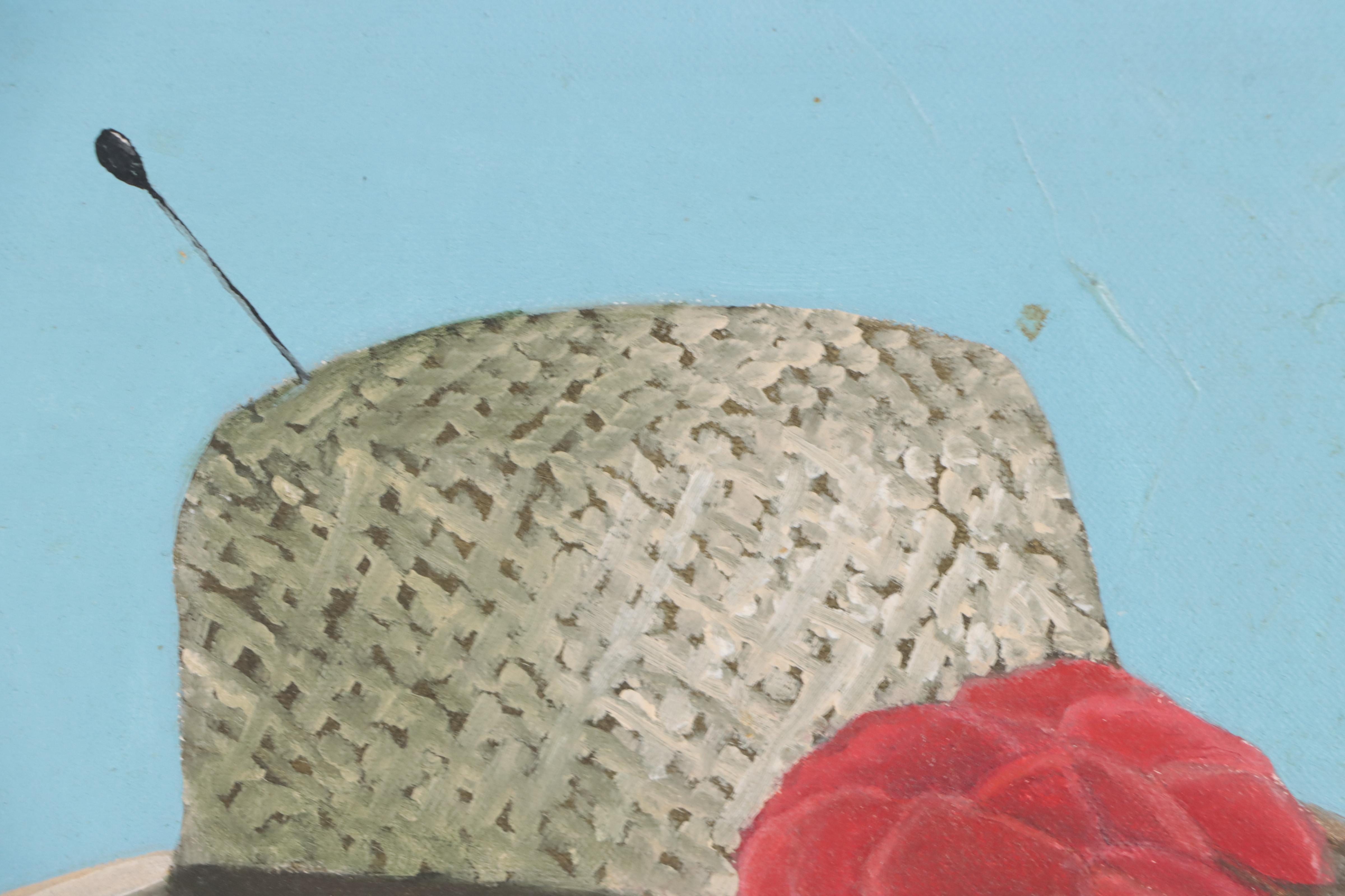 Gerri Reid Skjervold Still Life Acrylic Painting "Straw Hat With Sundress"