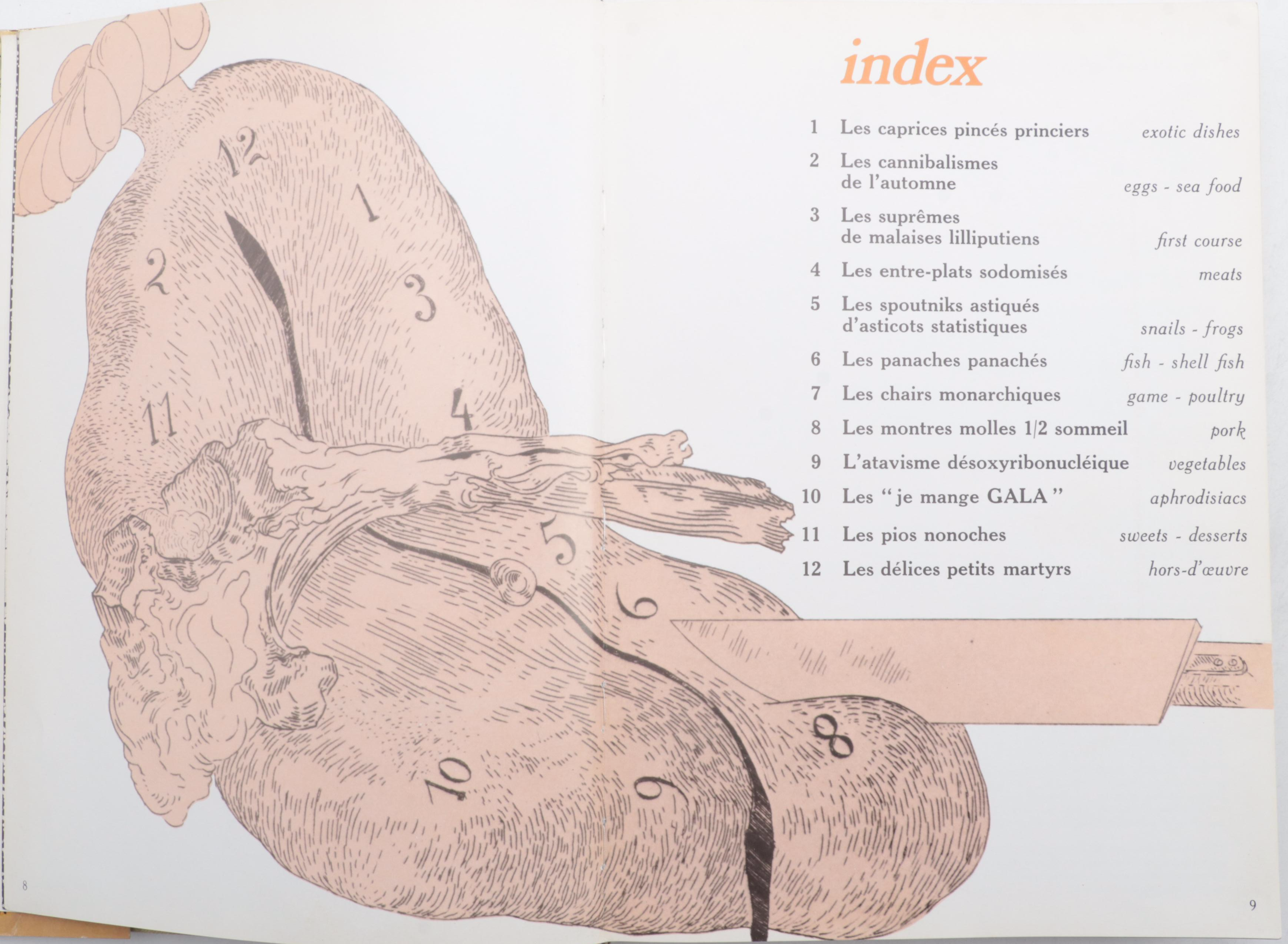 First Edition "Les dîners de Gala" by Salvador Dalí, 1973