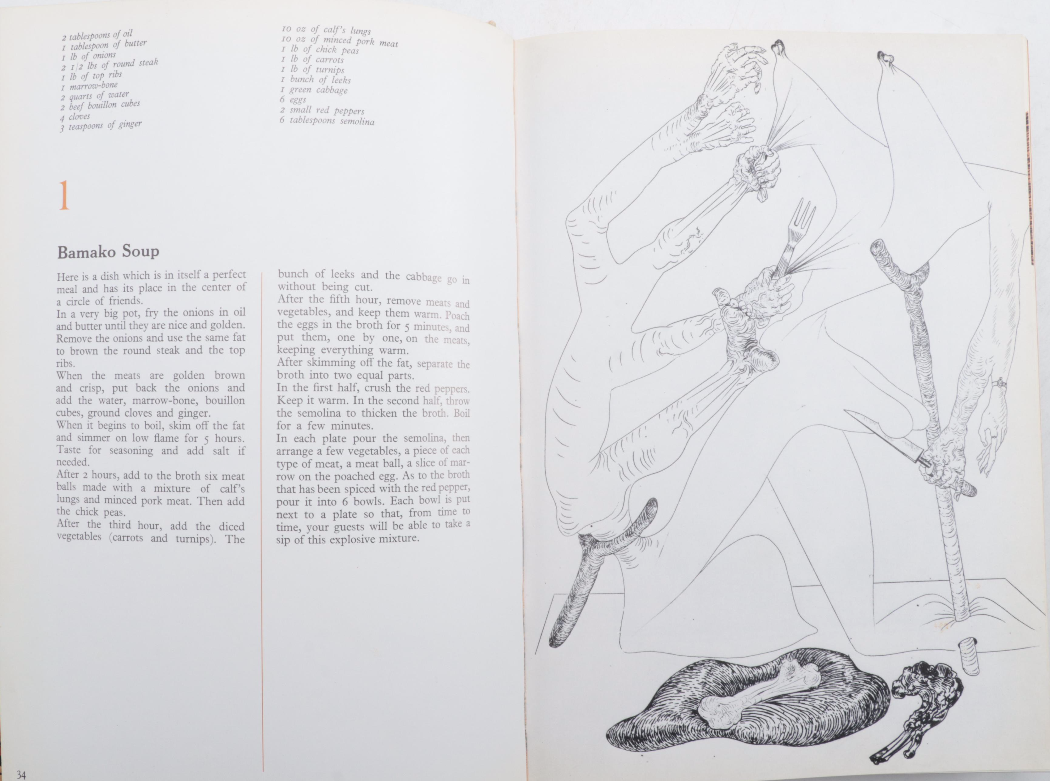 First Edition "Les dîners de Gala" by Salvador Dalí, 1973