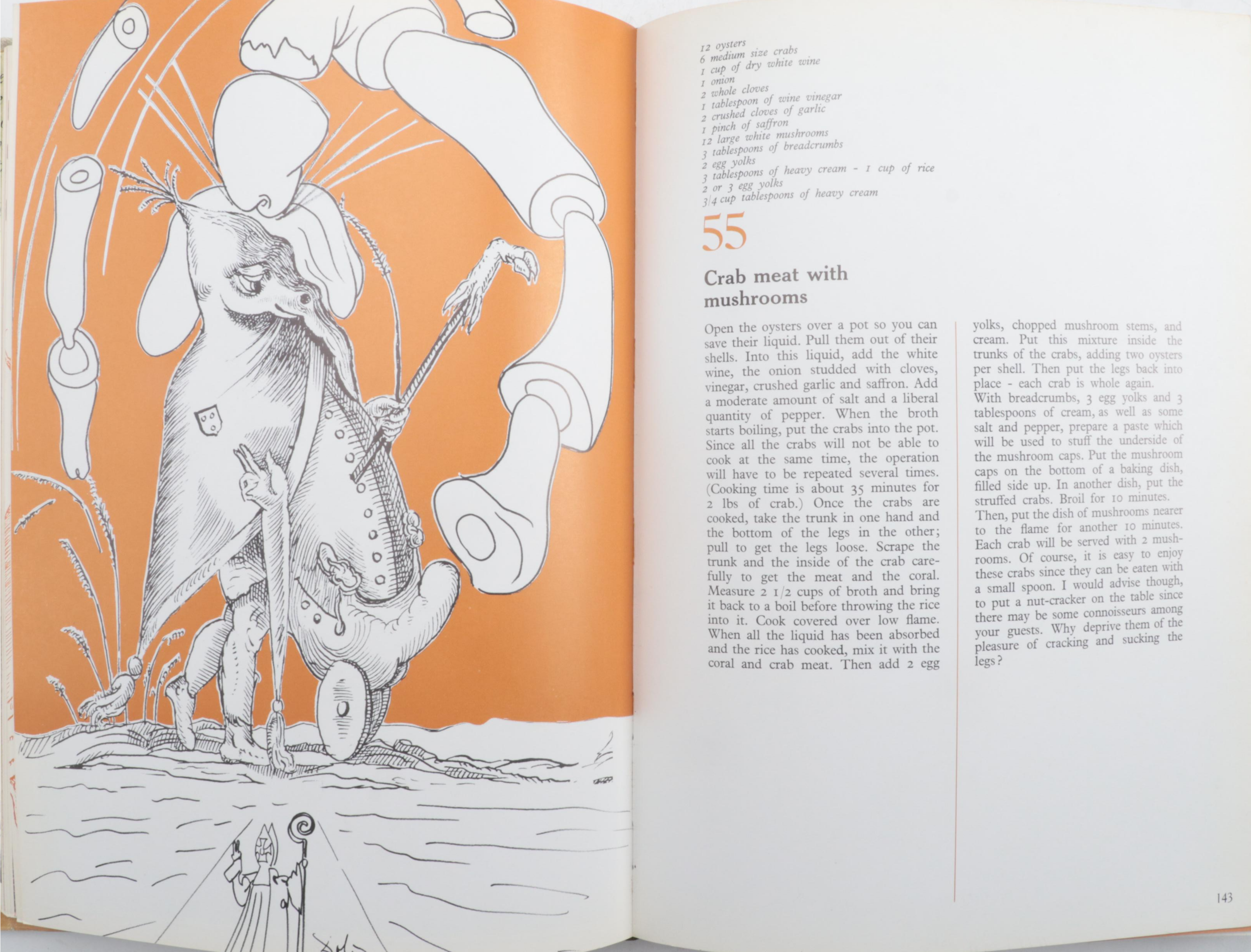 First Edition "Les dîners de Gala" by Salvador Dalí, 1973