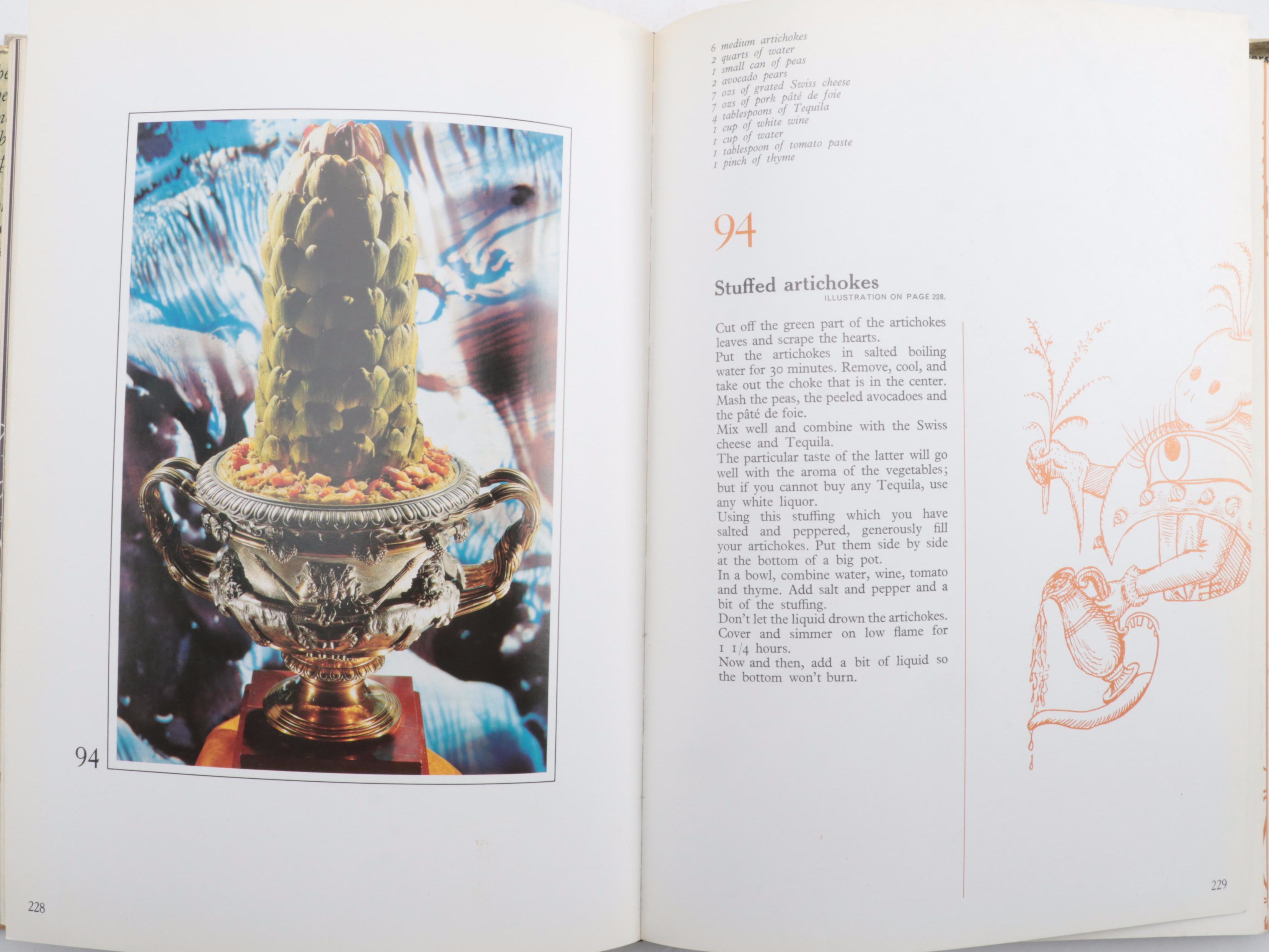 First Edition "Les dîners de Gala" by Salvador Dalí, 1973