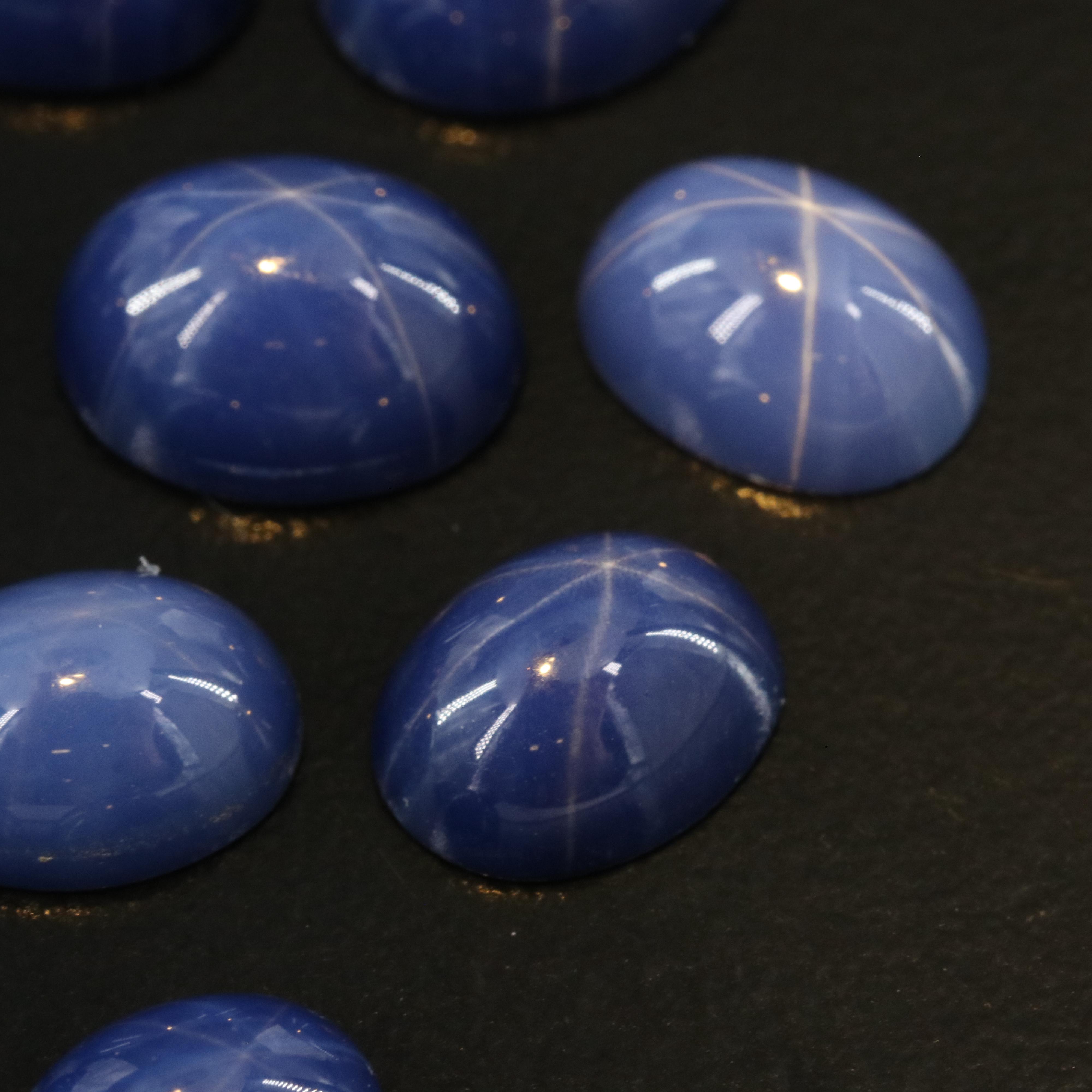 Loose Lab Grown Star Sapphire Including Linde Star Sapphire