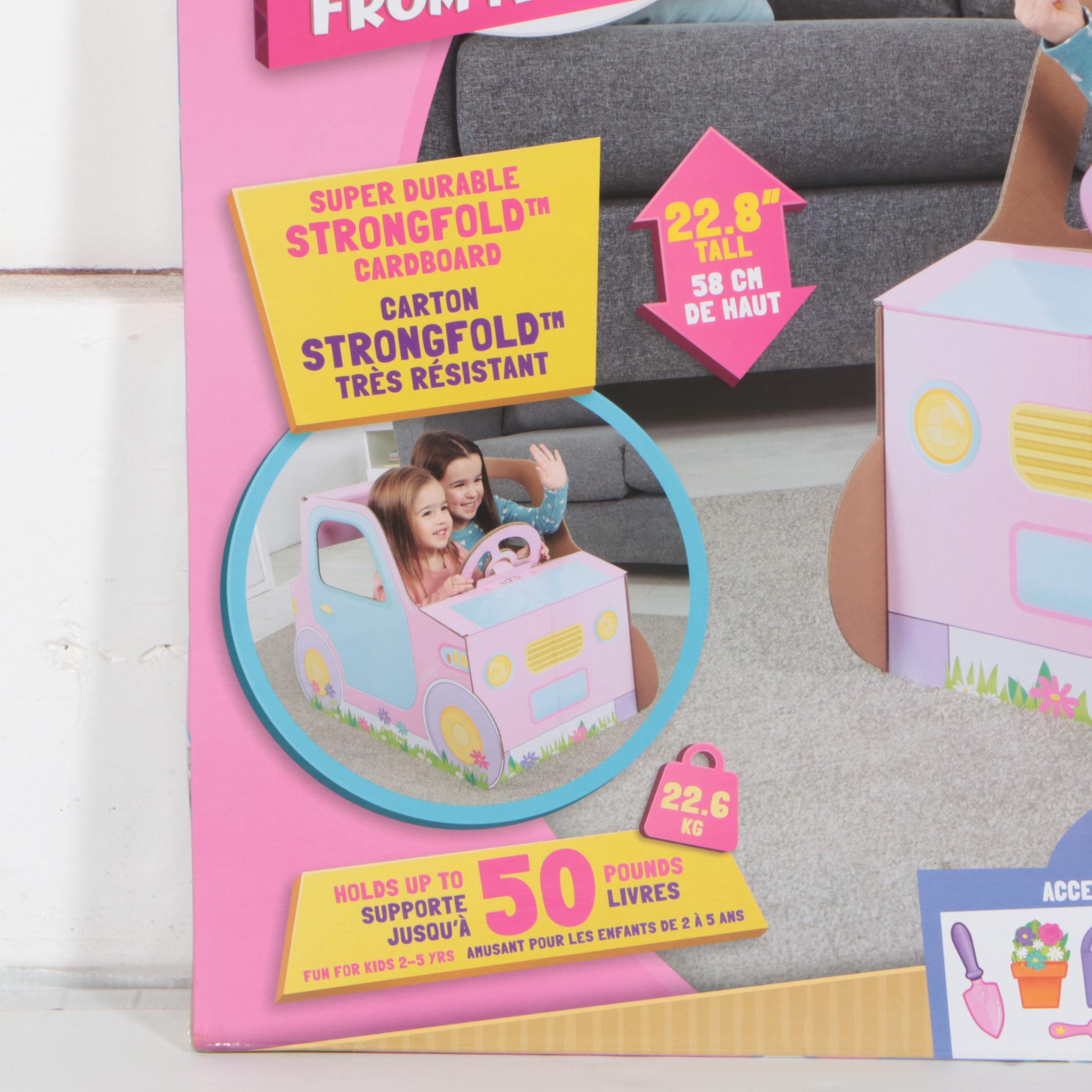 WowWee Pop 2 Play Strongfold Cardboard Pink Toy Car