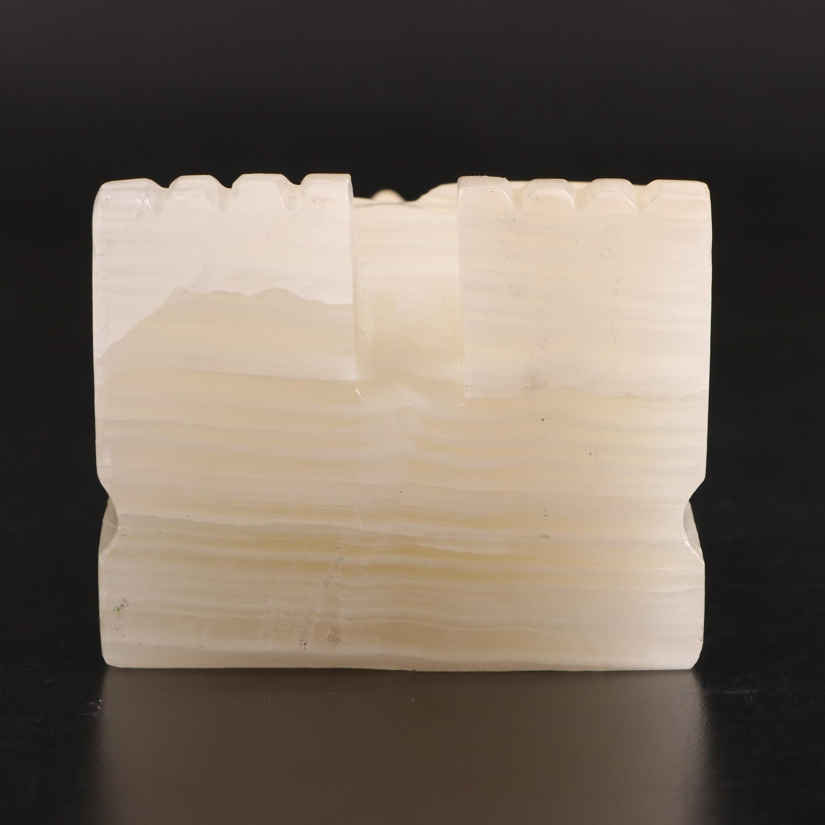 Carved Onyx Bookends, Mid to Late 20th Century