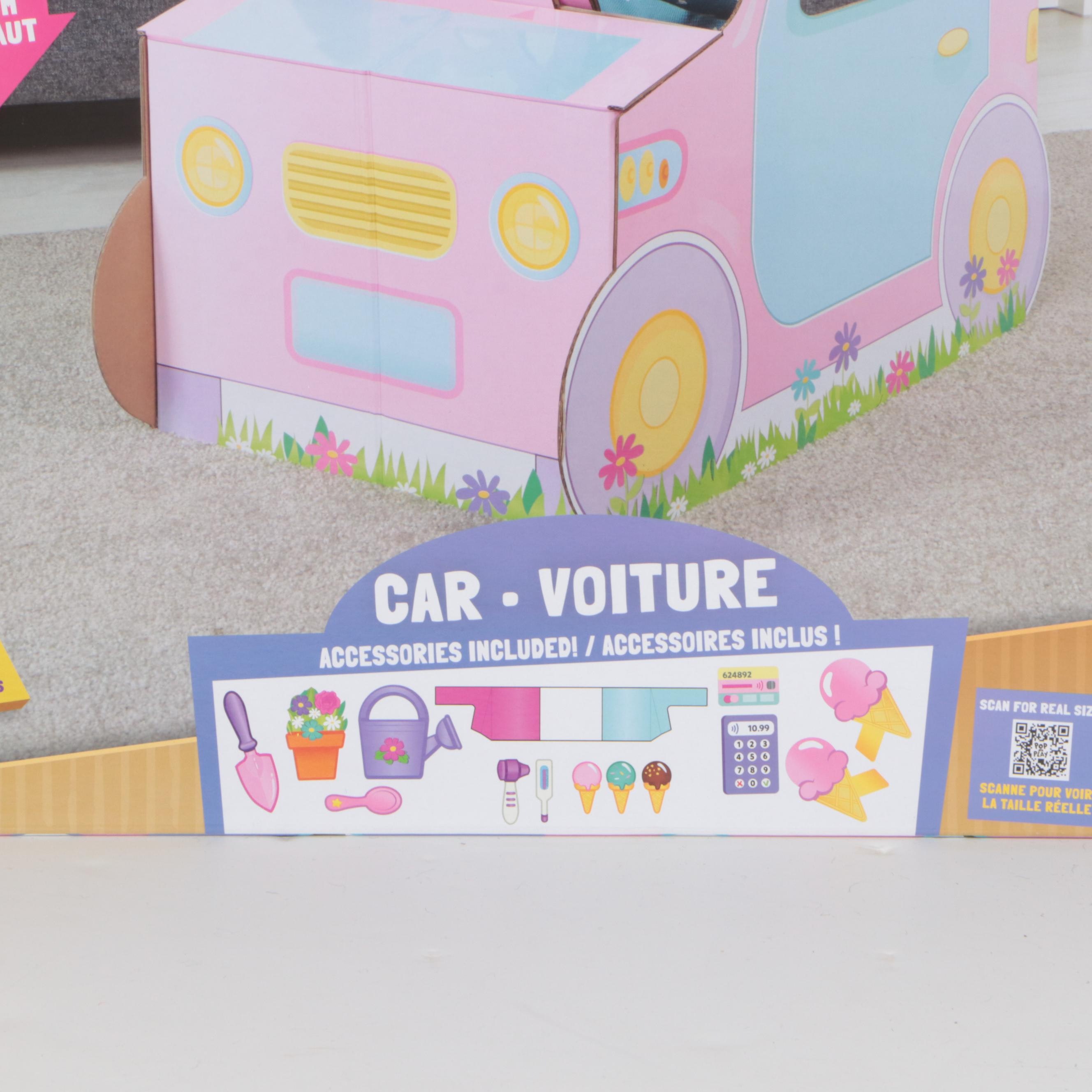 WowWee Pop 2 Play Strongfold Cardboard Pink Toy Car