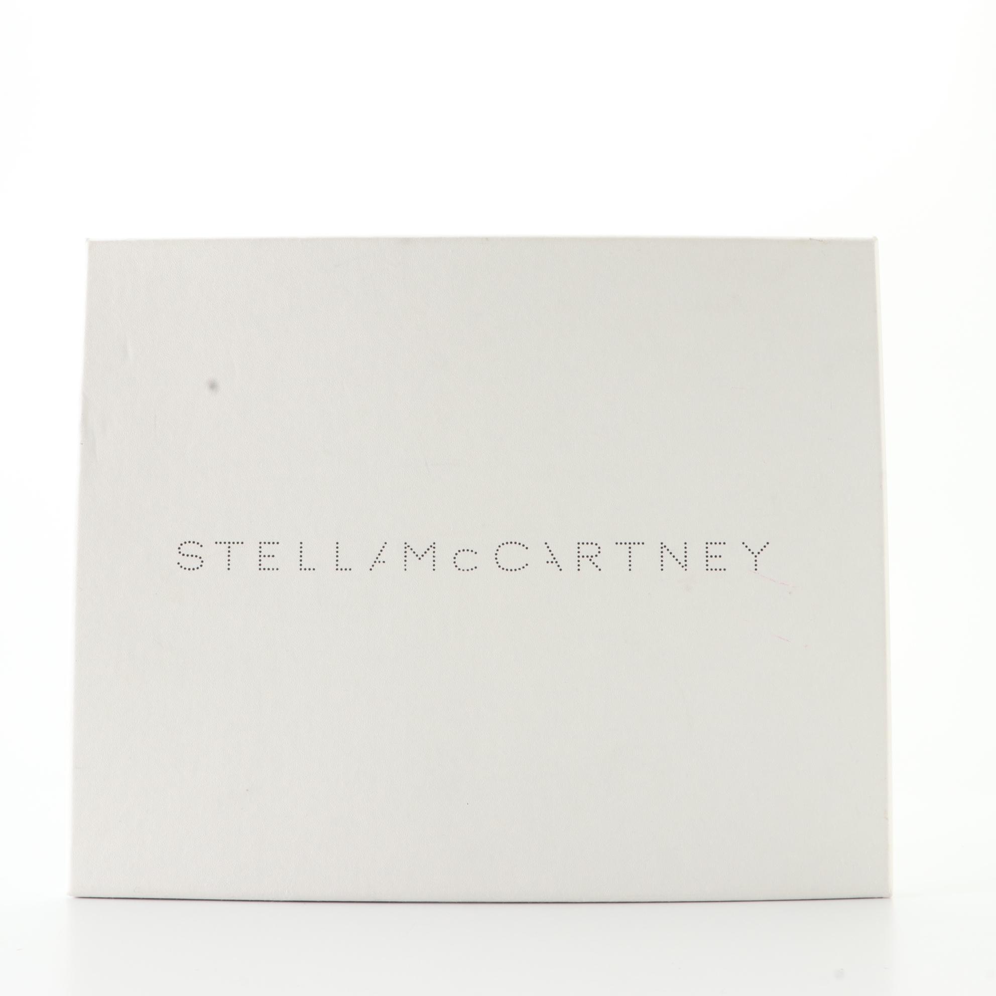 Stella McCartney Small Zip Pouch in Star-Embellished Faux Suede with Box