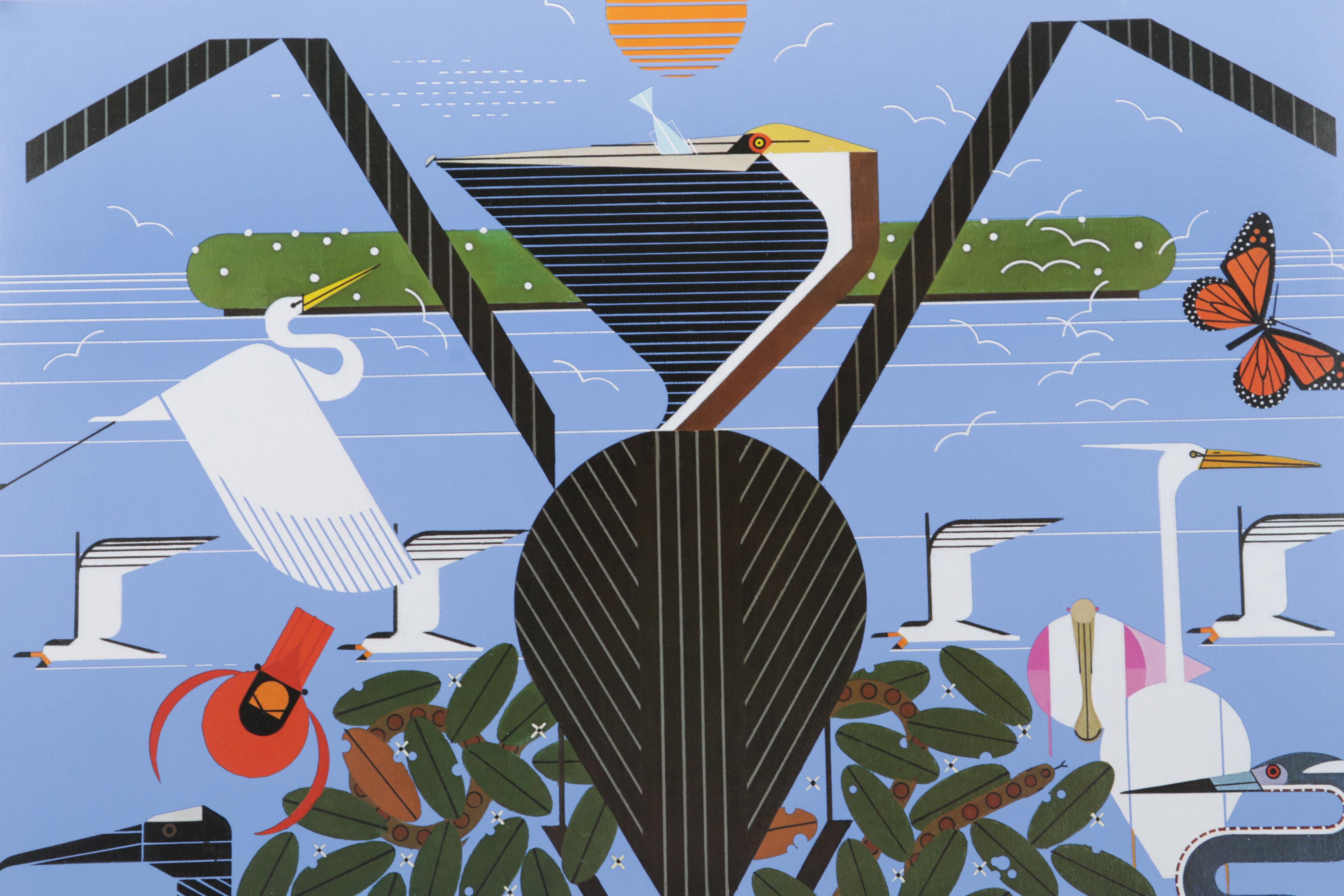 Offset Lithograph Poster After Charley Harper "The Conservancy, Naples, Florida"
