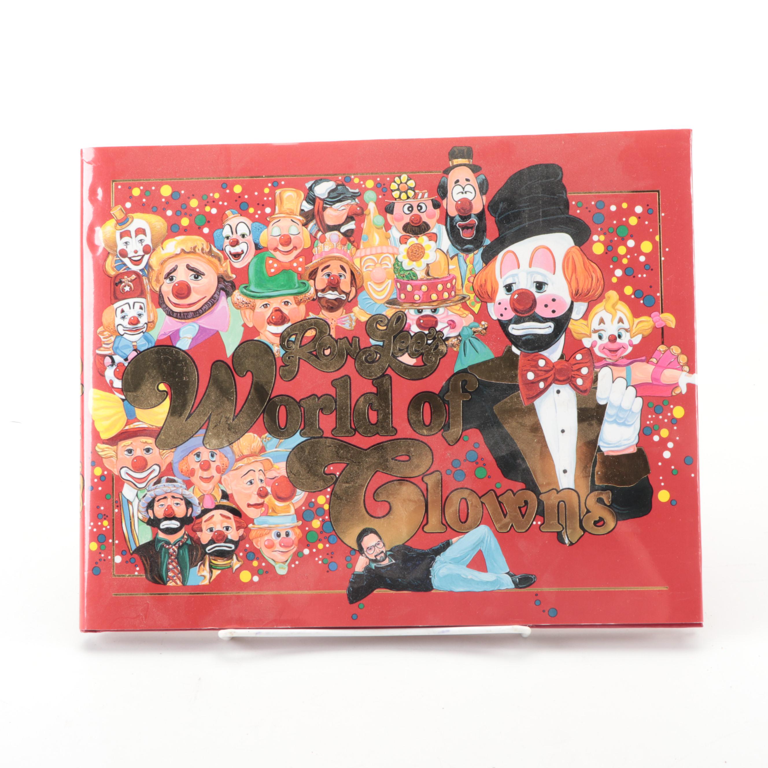 First Edition "Ron Lee's World of Clowns" by Olivia Long with Ron Lee Figurines