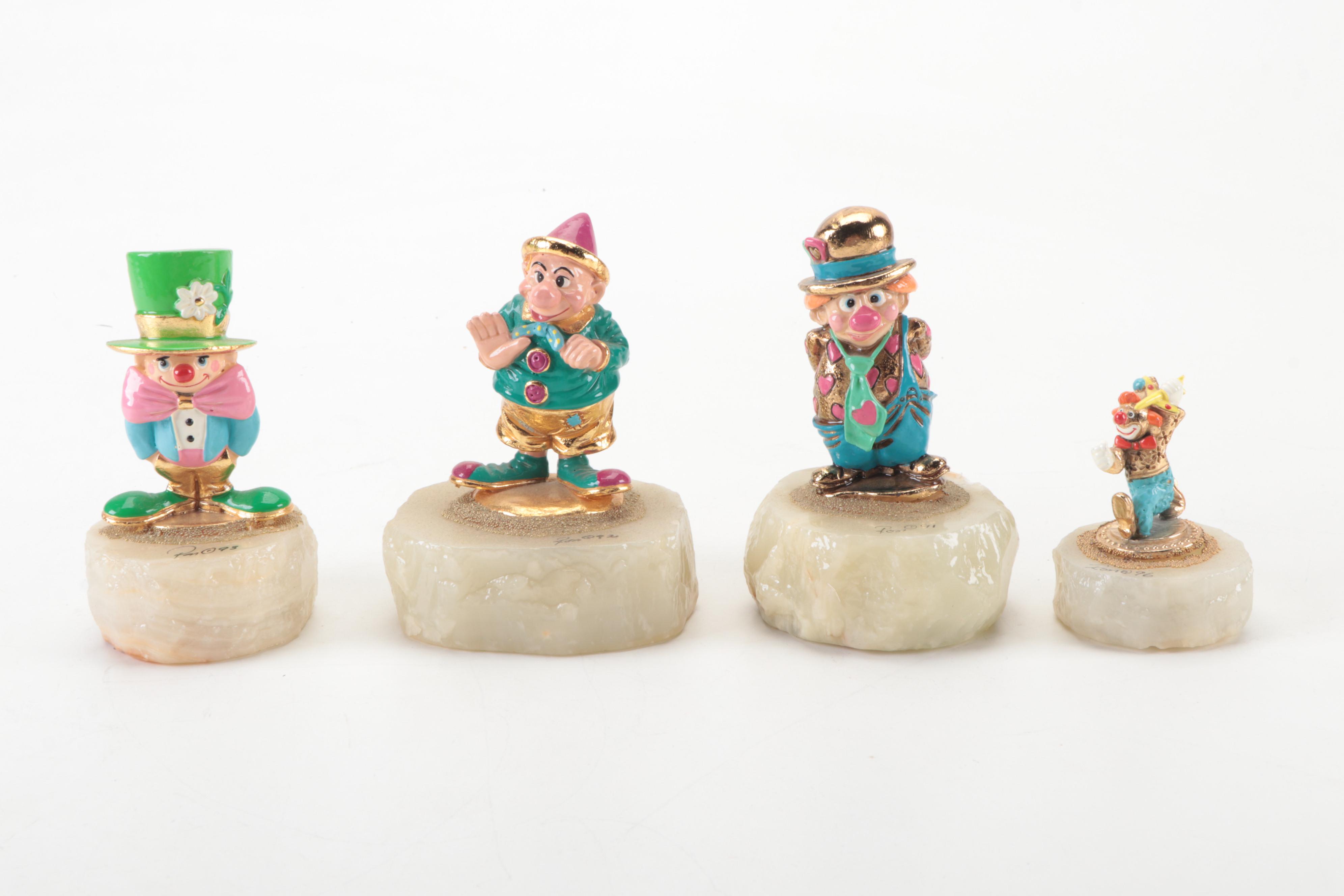 First Edition "Ron Lee's World of Clowns" by Olivia Long with Ron Lee Figurines