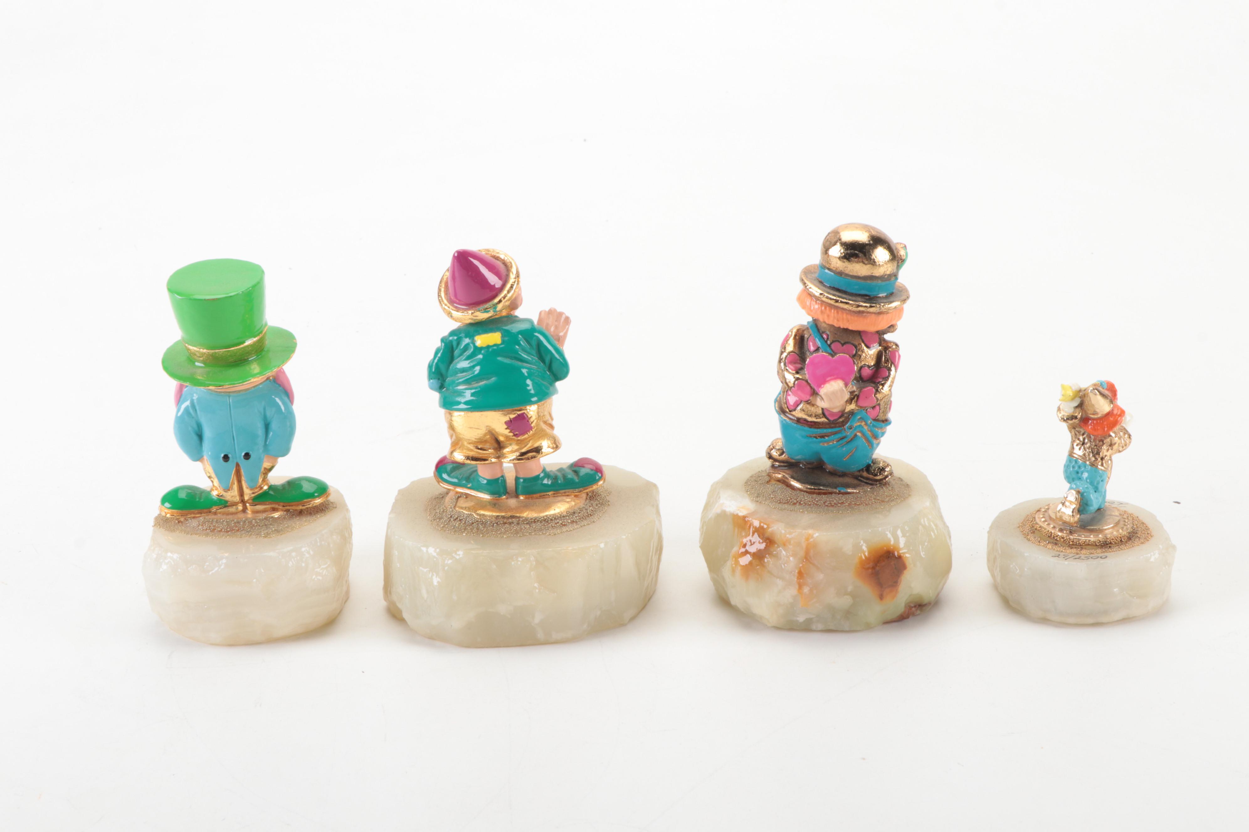 First Edition "Ron Lee's World of Clowns" by Olivia Long with Ron Lee Figurines