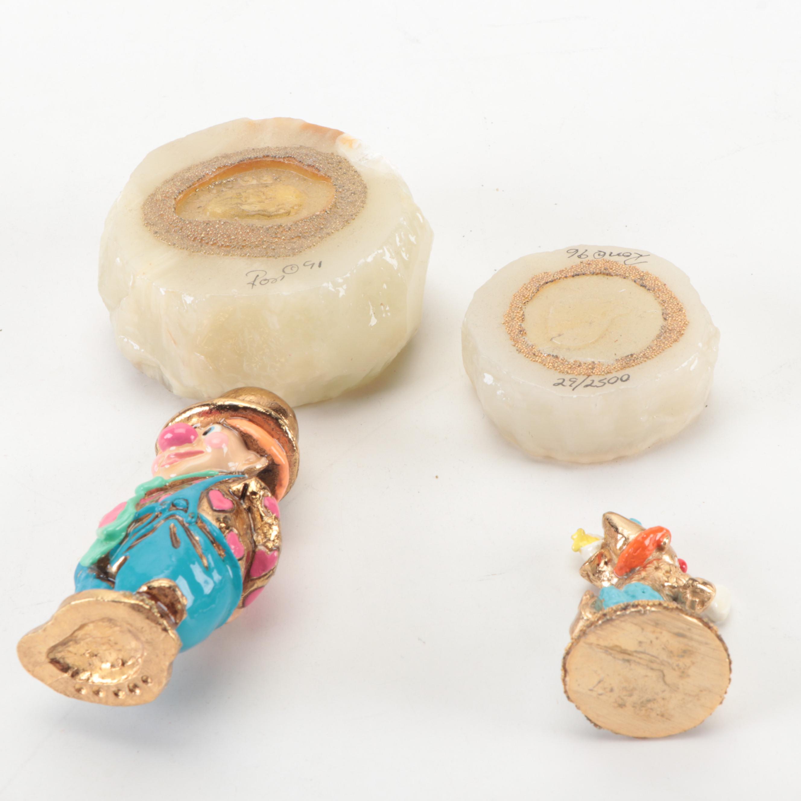 First Edition "Ron Lee's World of Clowns" by Olivia Long with Ron Lee Figurines