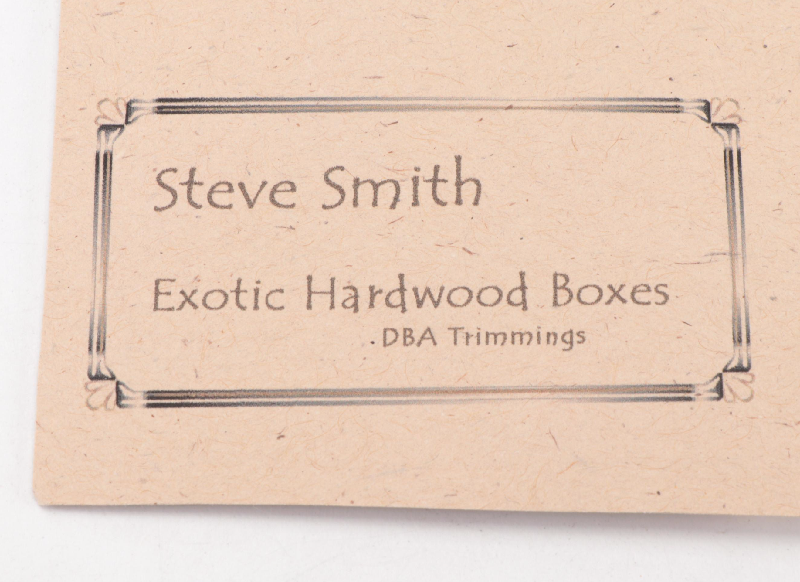 Steve Smith and Royce Ford Exotic Hardwood Boxes