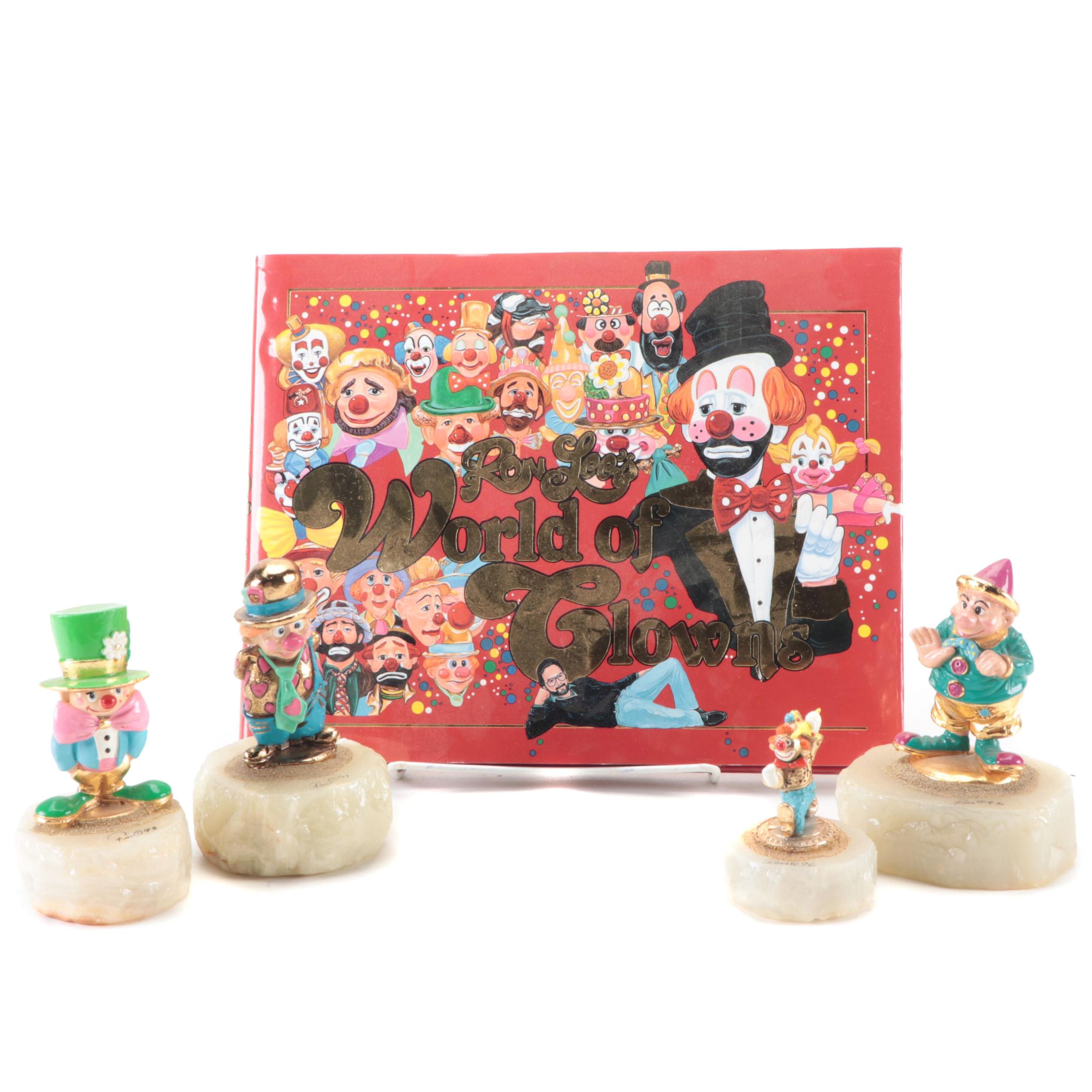 First Edition "Ron Lee's World of Clowns" by Olivia Long with Ron Lee Figurines