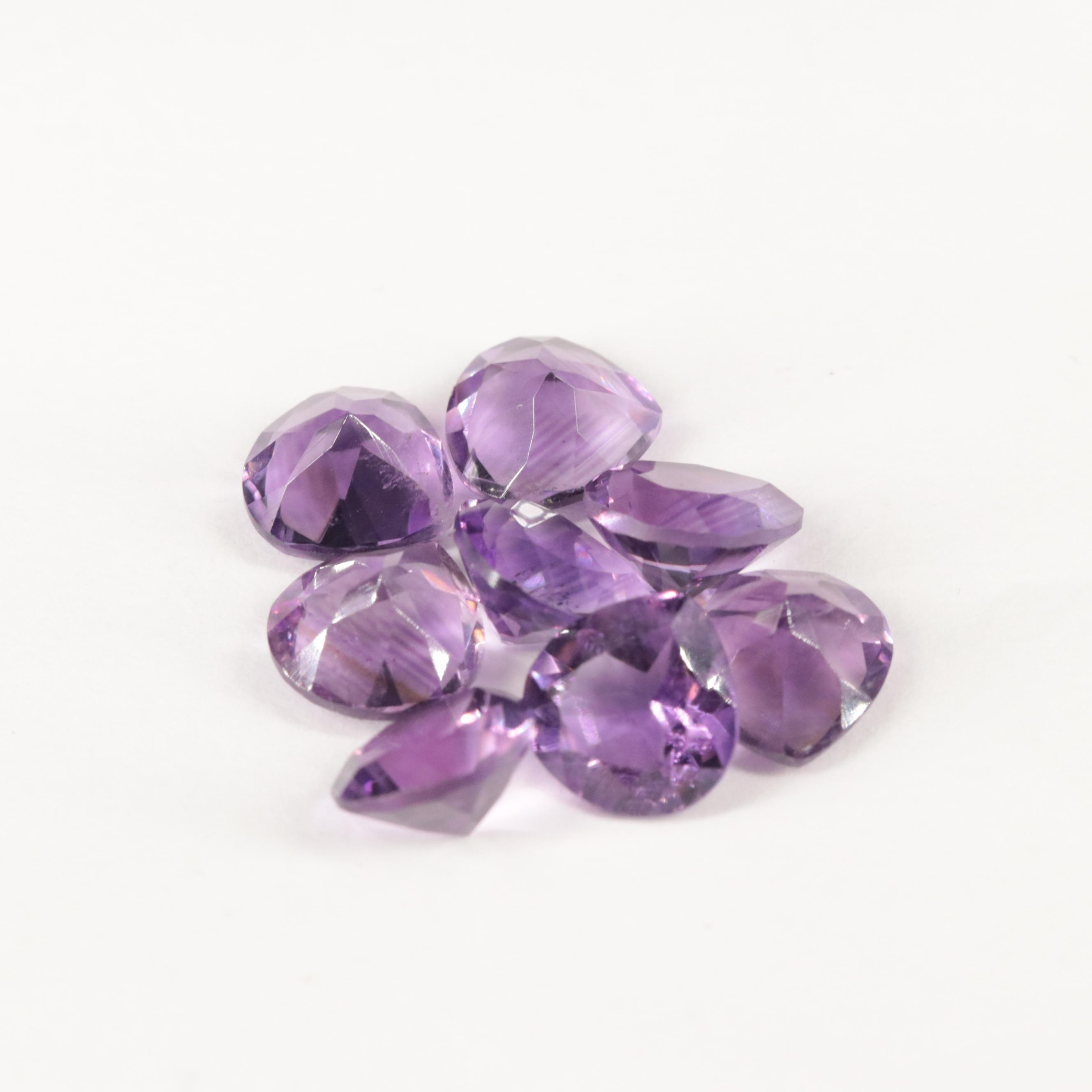 Eight Loose 23.04 CTW Amethyst