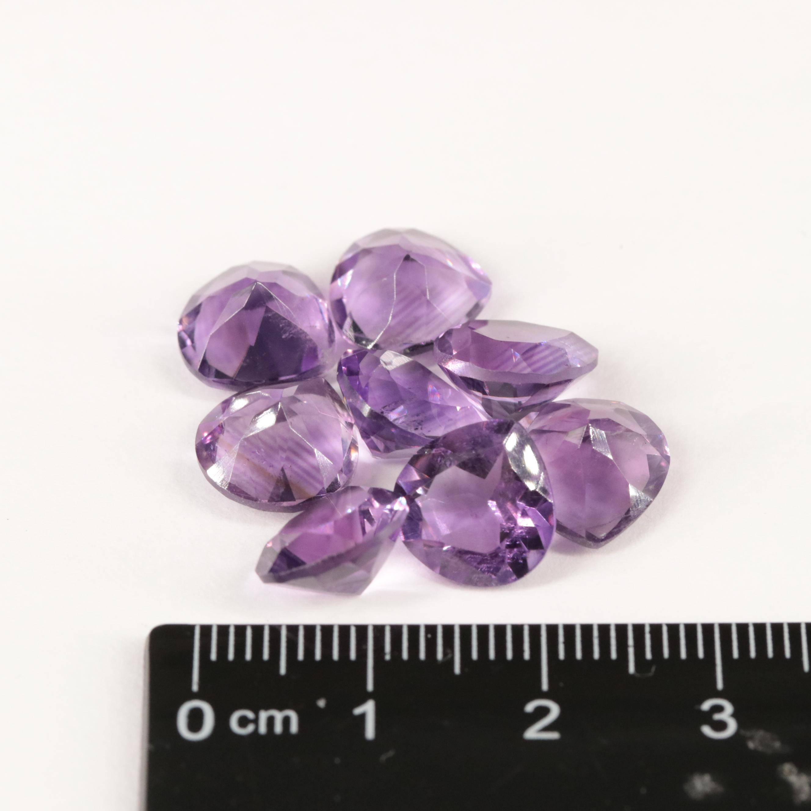 Eight Loose 23.04 CTW Amethyst