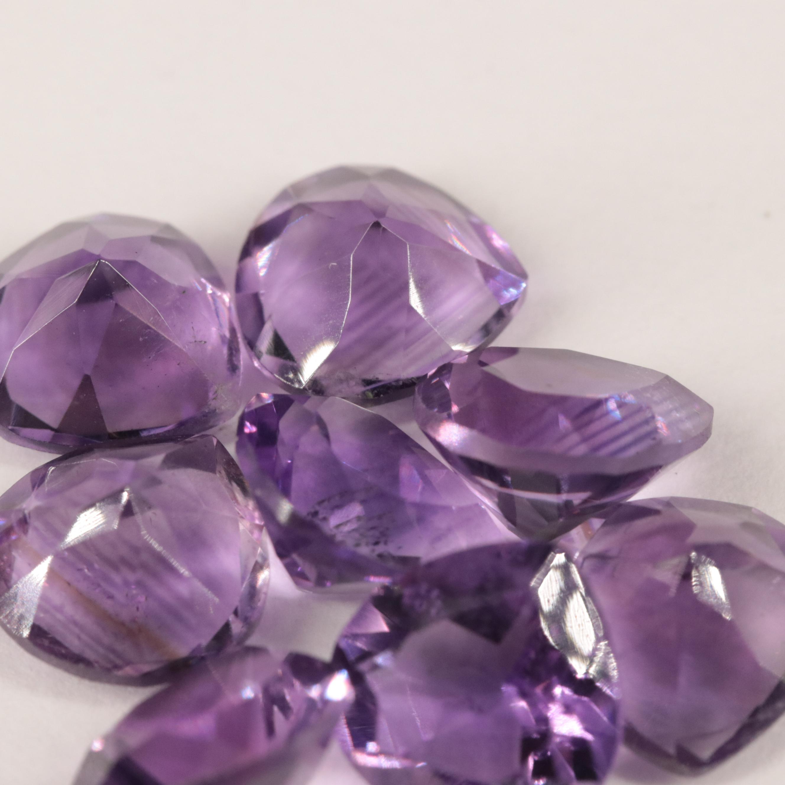 Eight Loose 23.04 CTW Amethyst